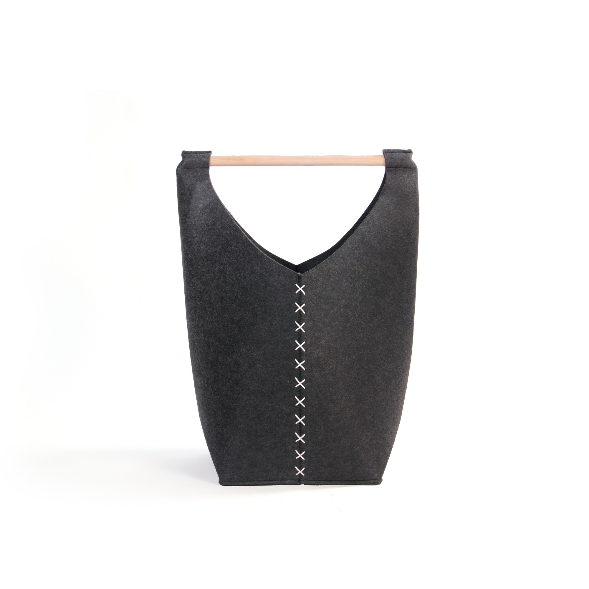 Korb 'Tibot' S, anthrazit, T 25 cm, B 45 cm, H 56 cm
