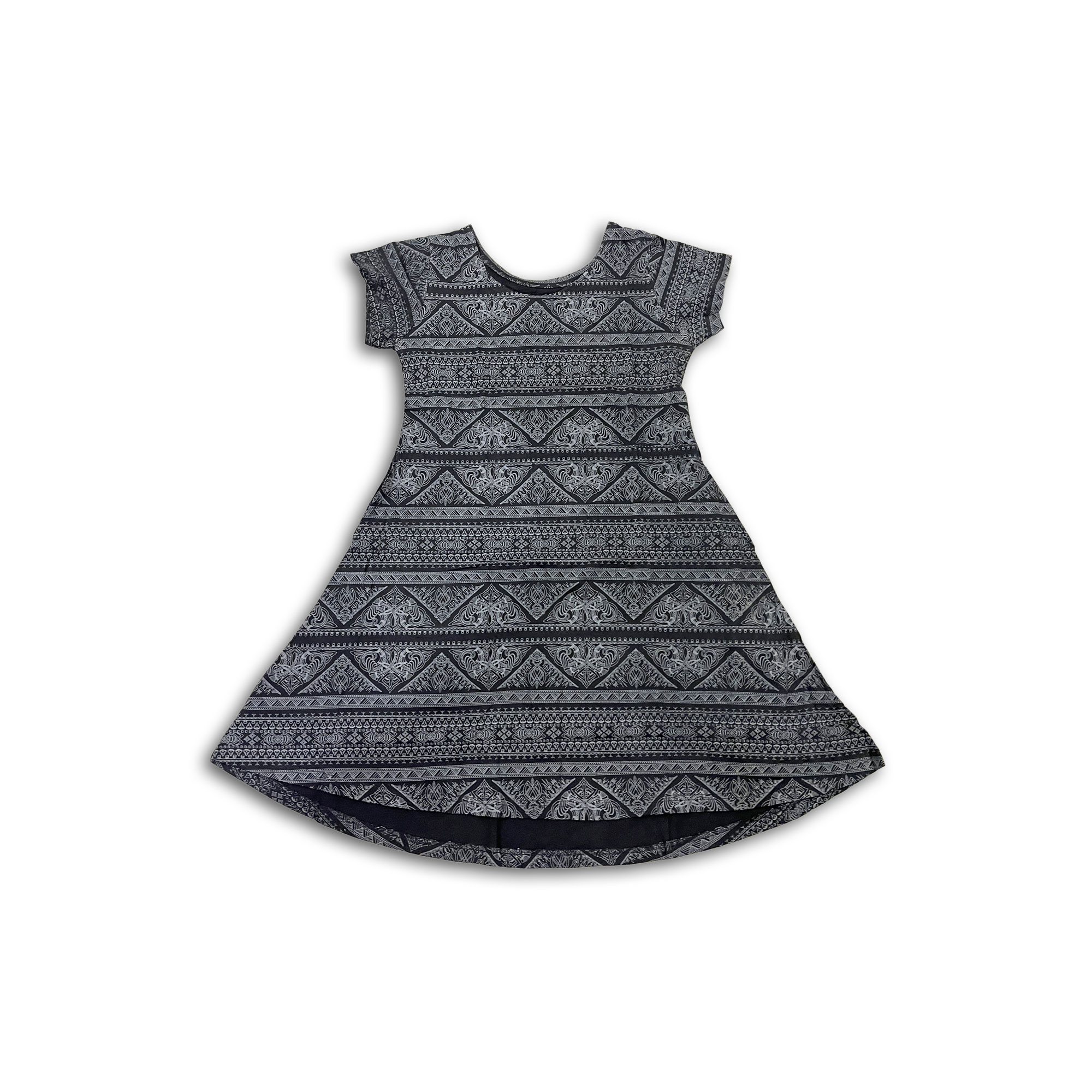 Kleid 'Caitlyn', aus Baumwolle, schwarz-grau
