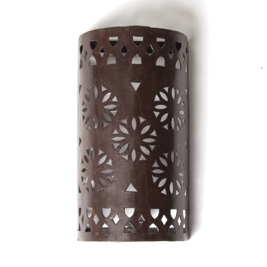 Wandleuchte "Roue", antik-braun, L 7 cm, B 13,5 cm, H 25 cm