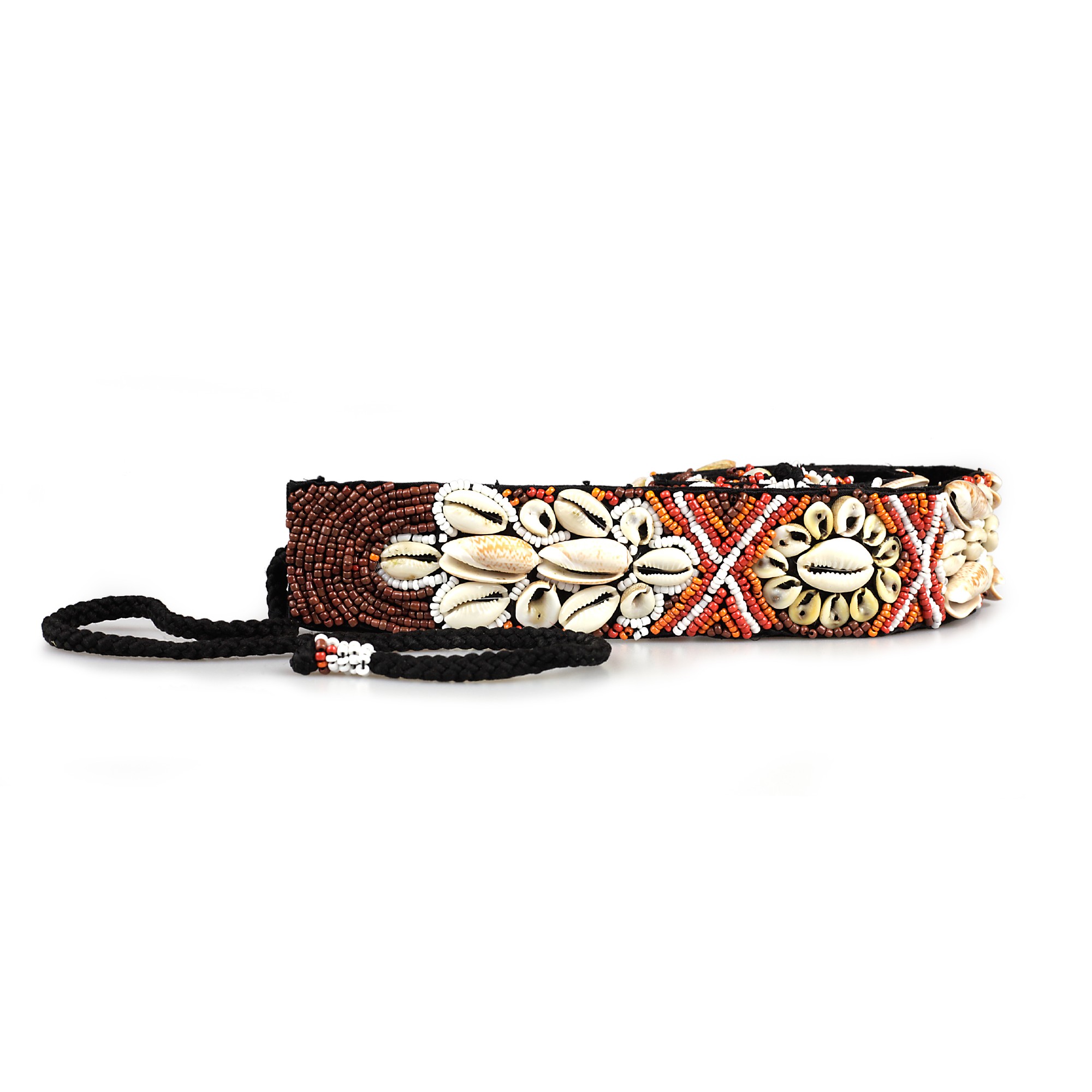 Gürtel Glasperlen 'Muscheln', multicolor, L 85 cm, B 5 cm