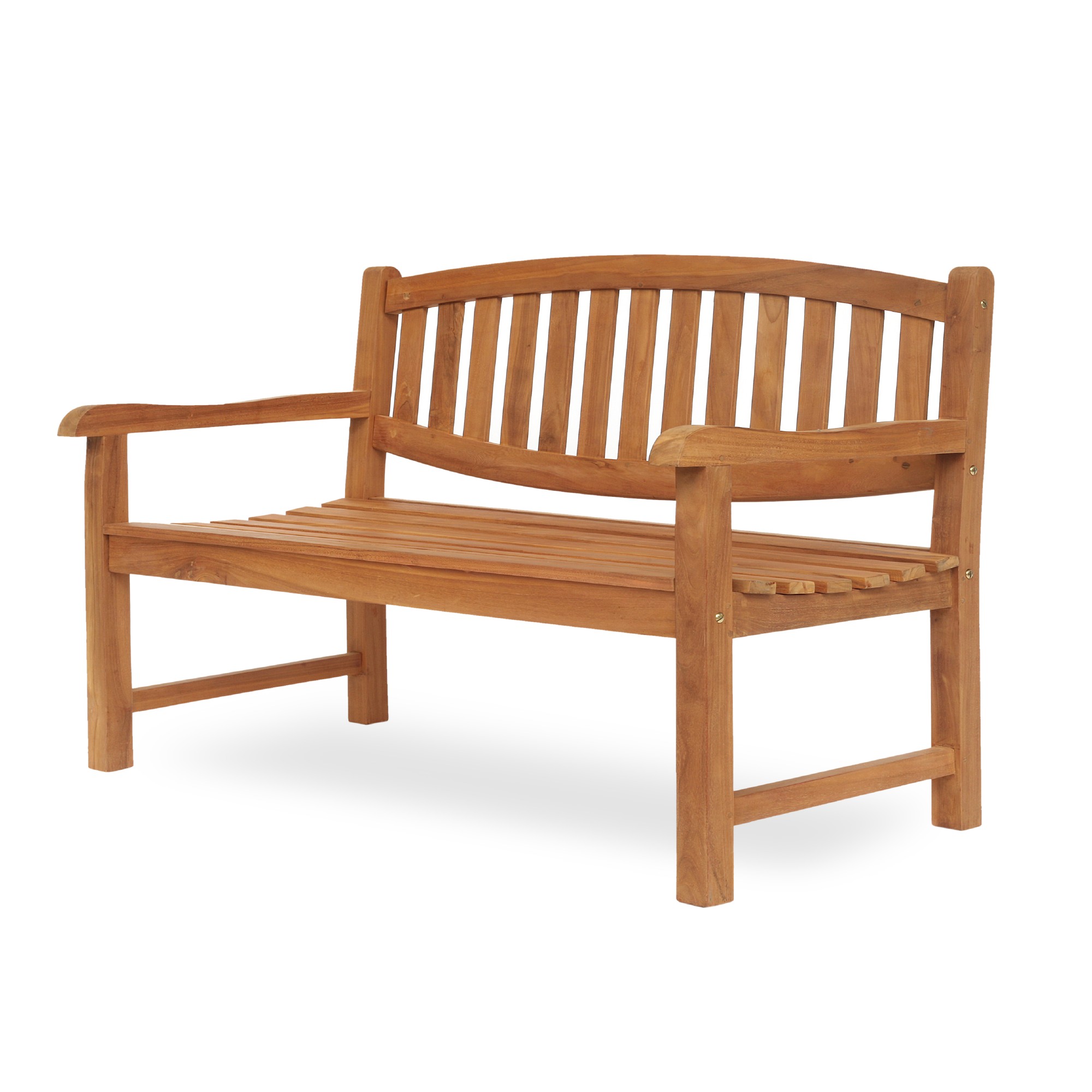 Gartenbank 'Alborg' 2-sitzer, aus Teakholz, natur, B 120 cm, T 55 cm, H 95 cm