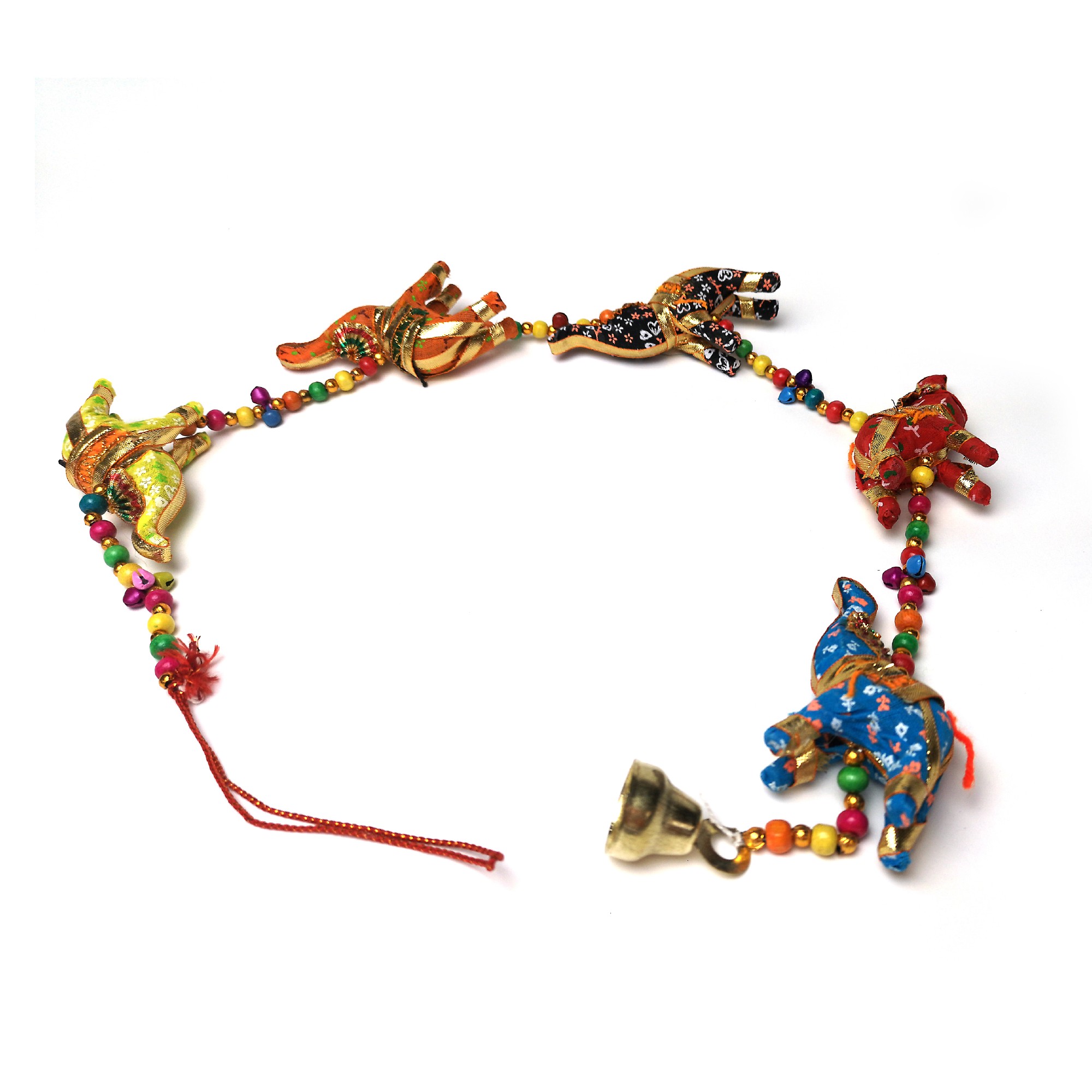 5er Girlande 'Elefant' hängend, multicolor, L 85 cm