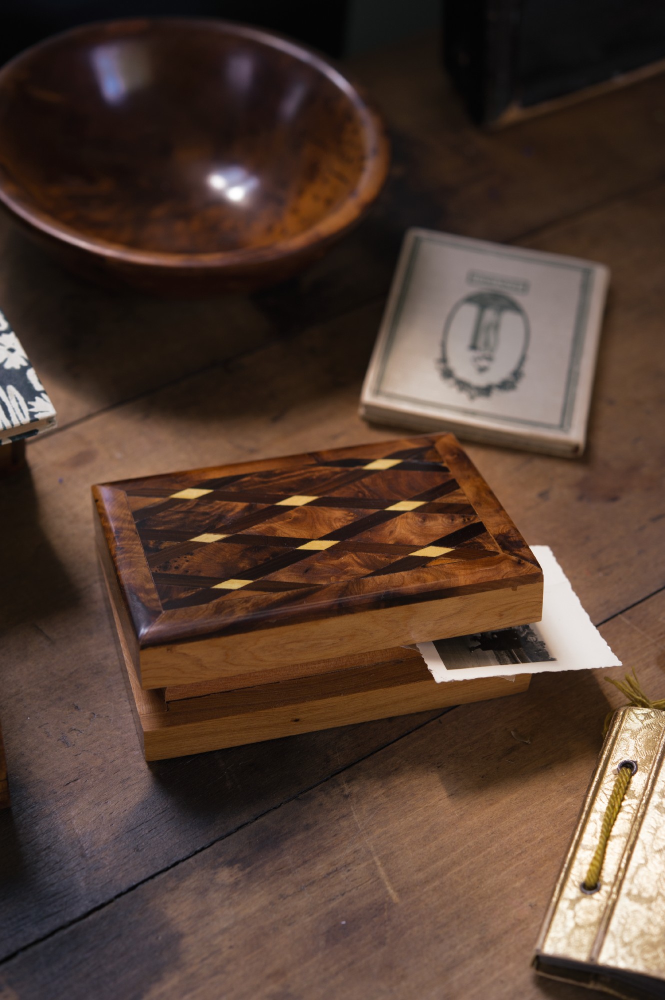 Thuja Box, braun, T 13 cm, B 9 cm, H 3,5 cm
