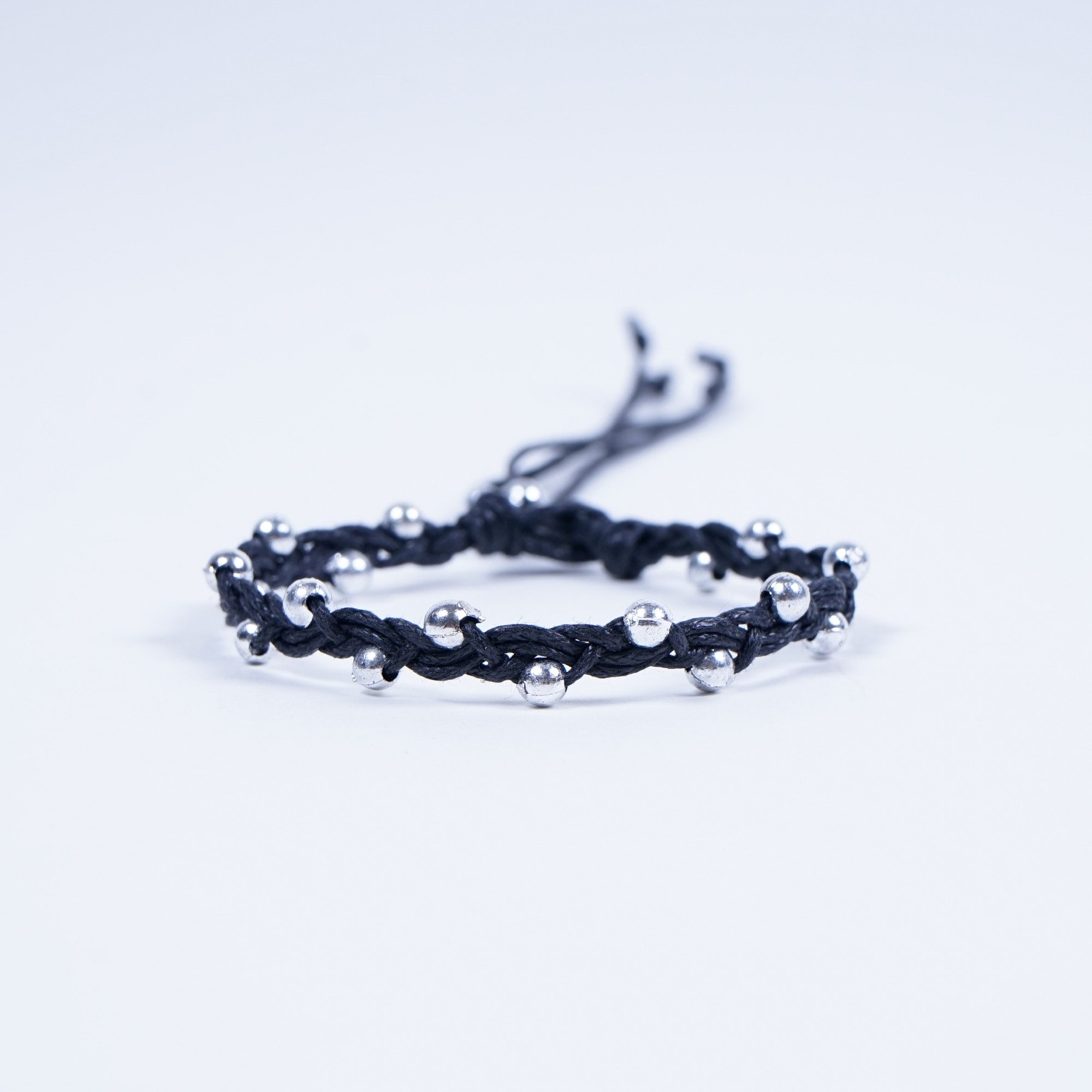 Armband 'Piet', handgefertigt, schwarz