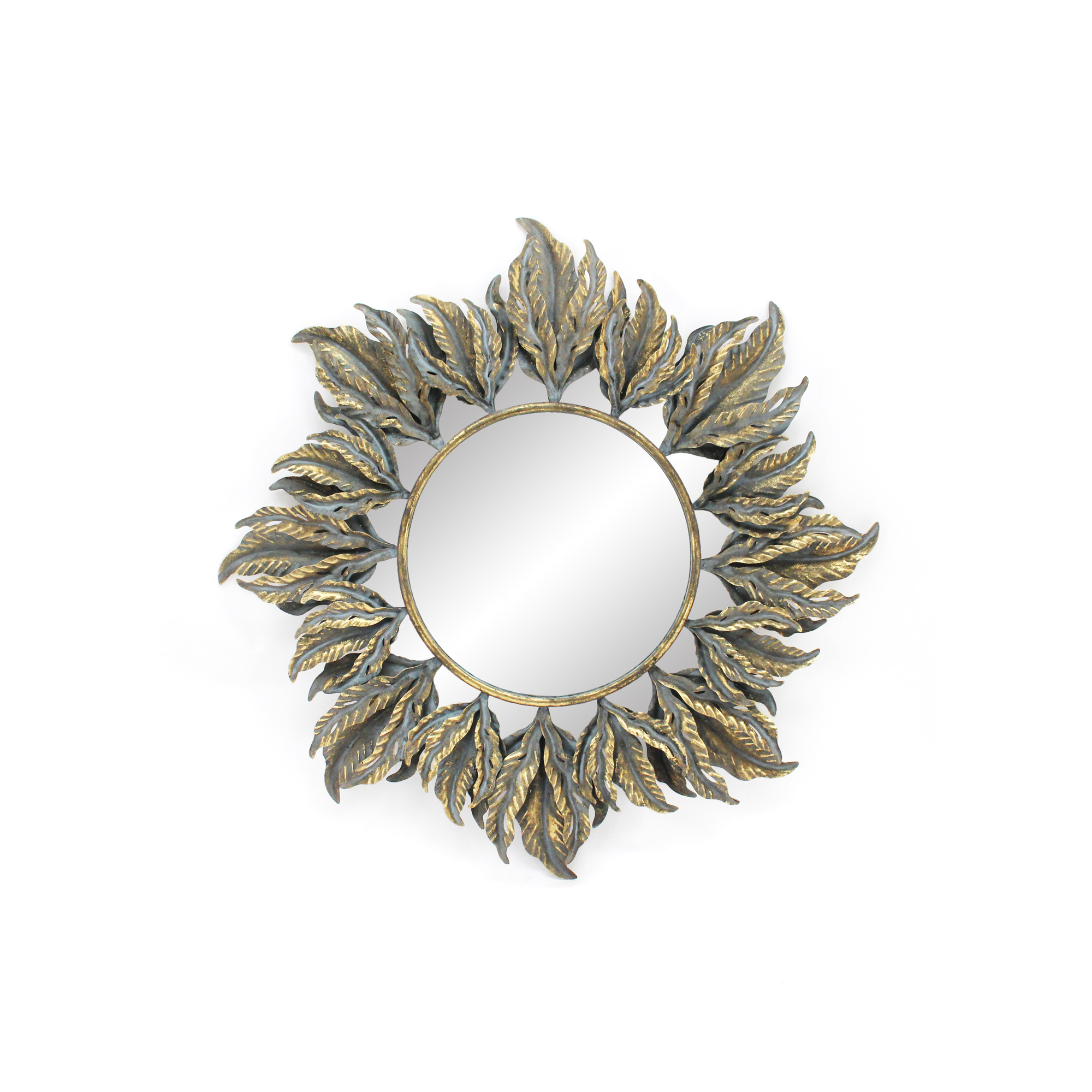 Wandspiegel 'Delauche‘, antik gold, Ø 83 cm, L 7 cm