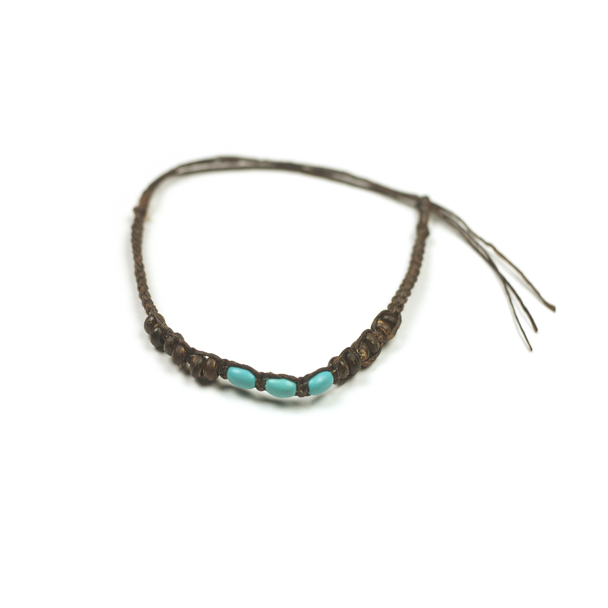 Armband 'Trio Turqouise', braun, T 18 cm, B 1 cm, H 1 cm