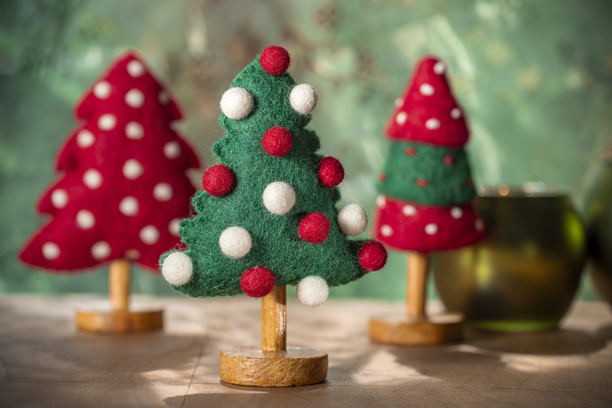 Filzbaum mit Ständer, grün, B 10 cm, H 11 cm