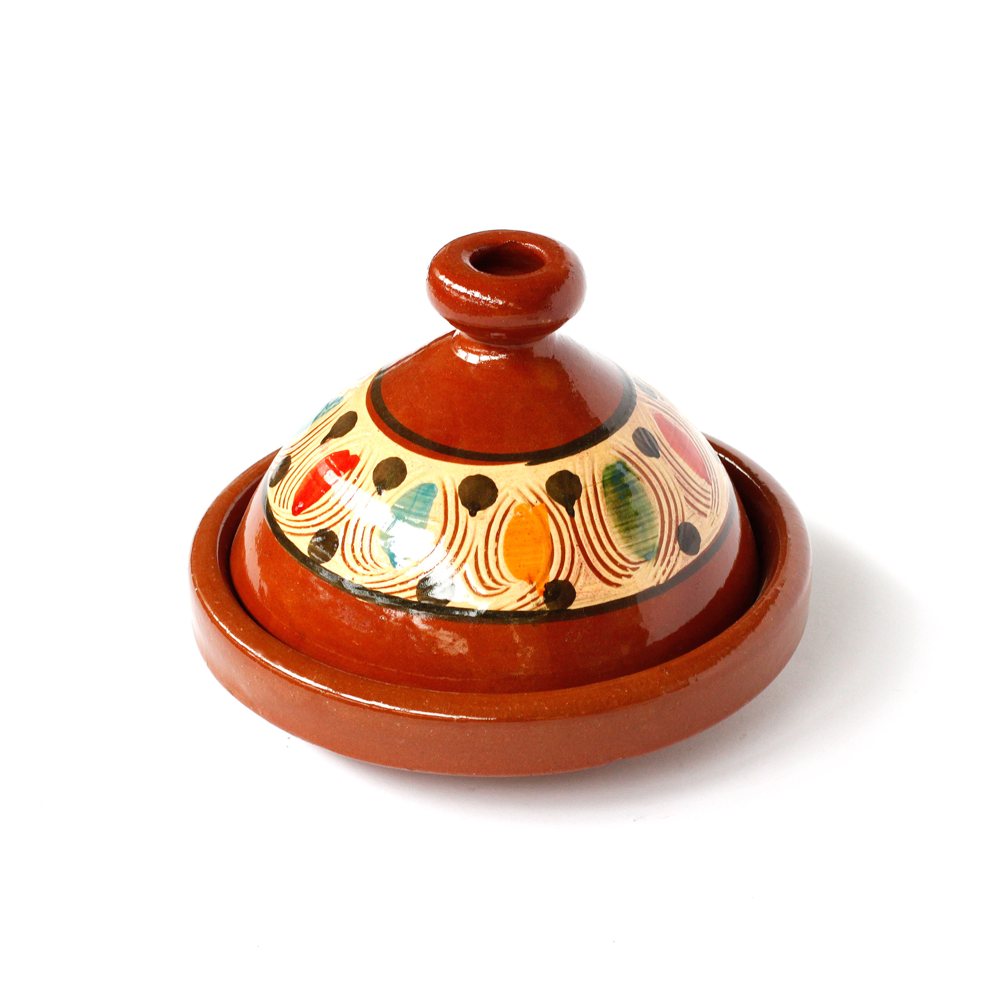 Tajine 'Berrechid', braun, multicolor, Ø 20 cm