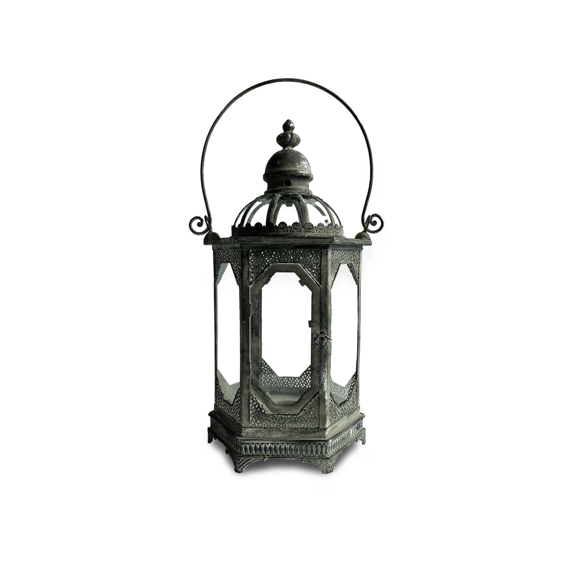 Laterne 'Gaston', aus Metall und Glas, H 53 cm, B 29 cm, L 23 cm