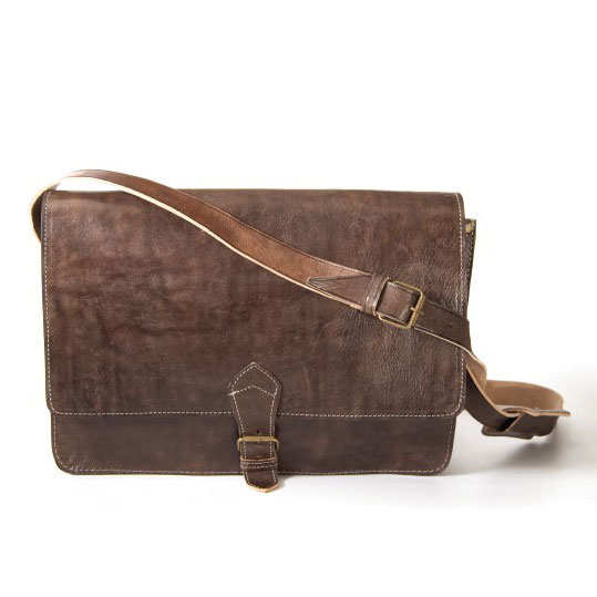 Messengertasche, dunkelbraun, B 40 cm, H 30 cm