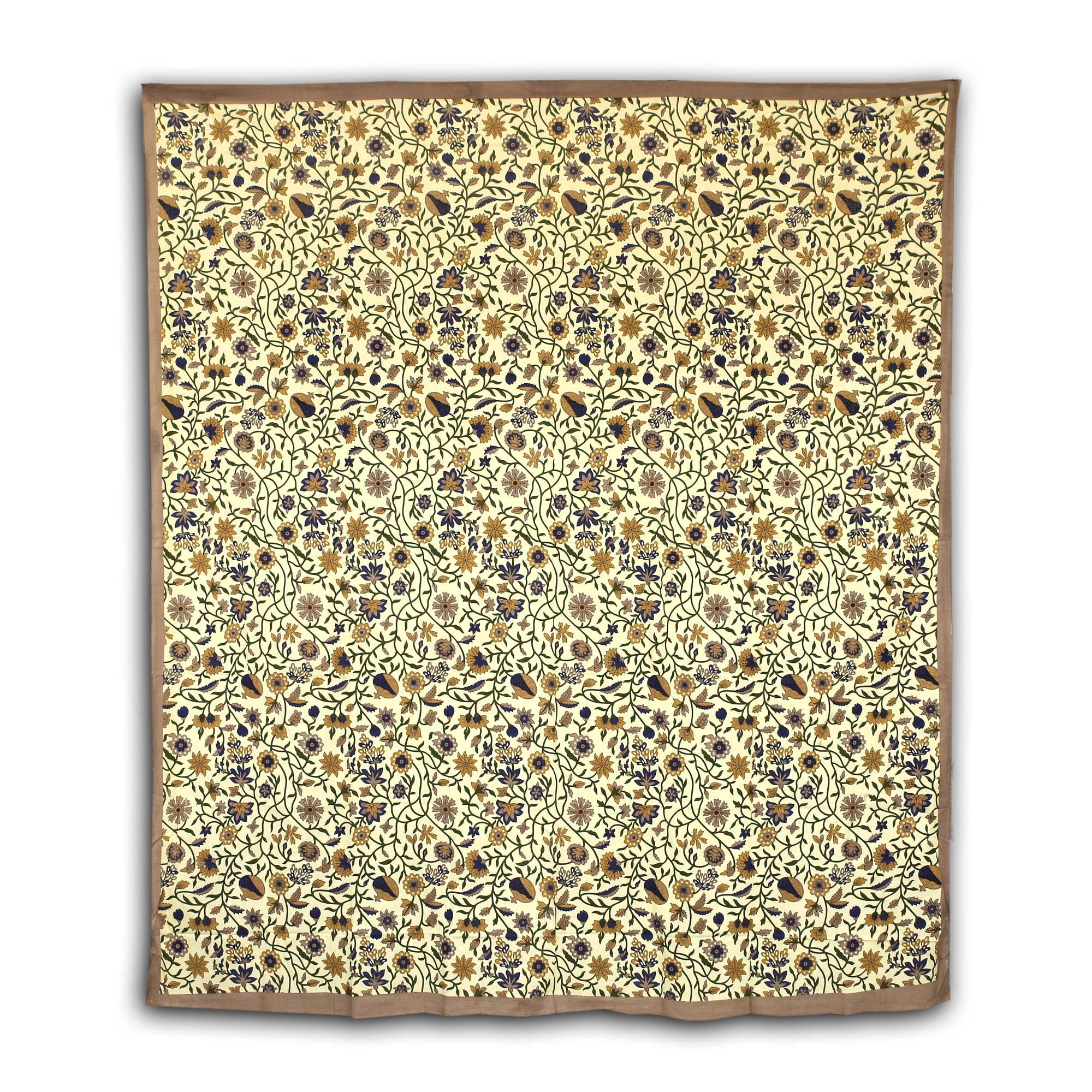 Tagesdecke 'Blumenwiese', gelb, multicolor, L 240 cm, B 213 cm