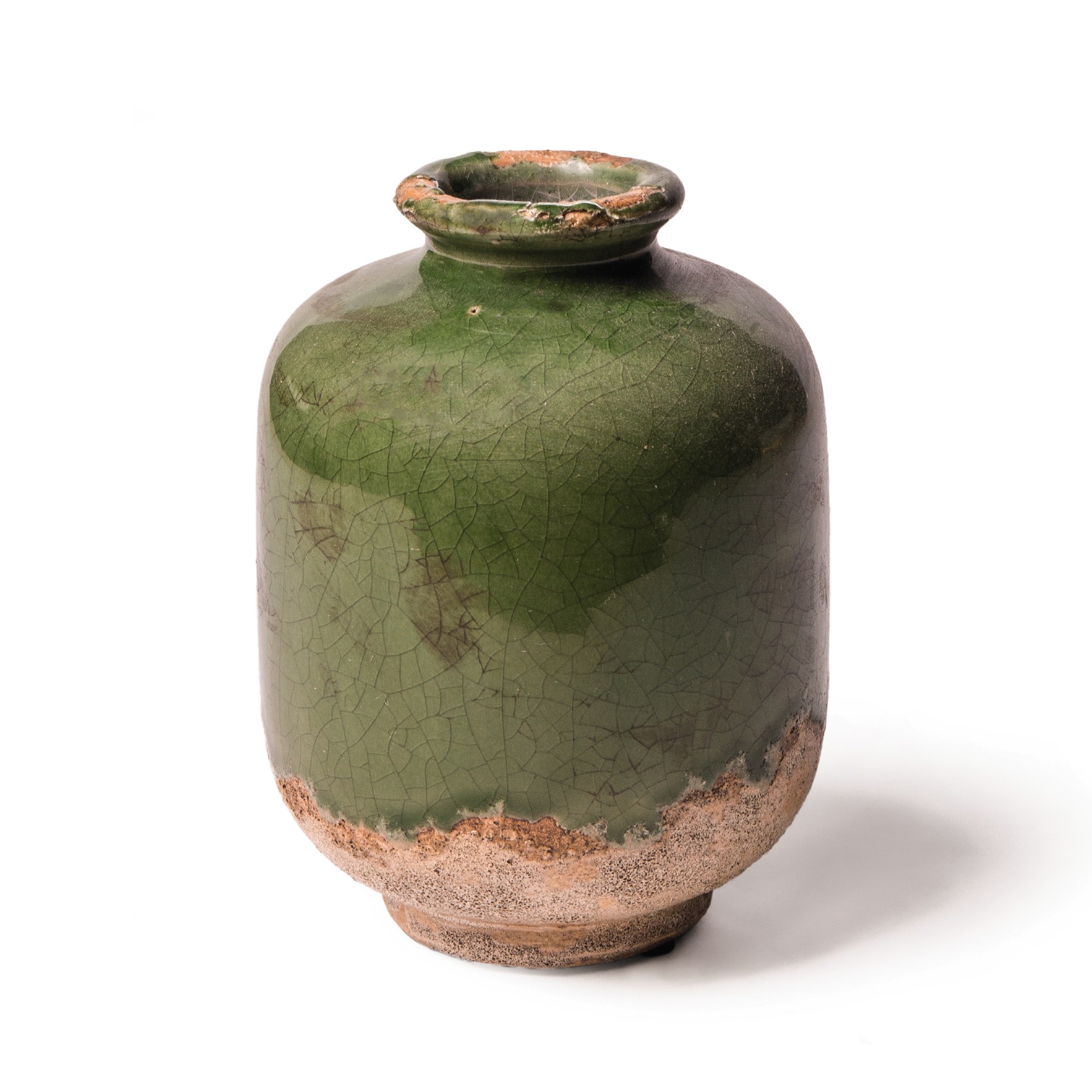Keramikvase "Tulle L", grün, Ø 11 cm, H 15 cm