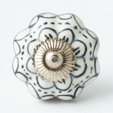 Keramik Möbelknopf, handglasiert, Ø 4 cm