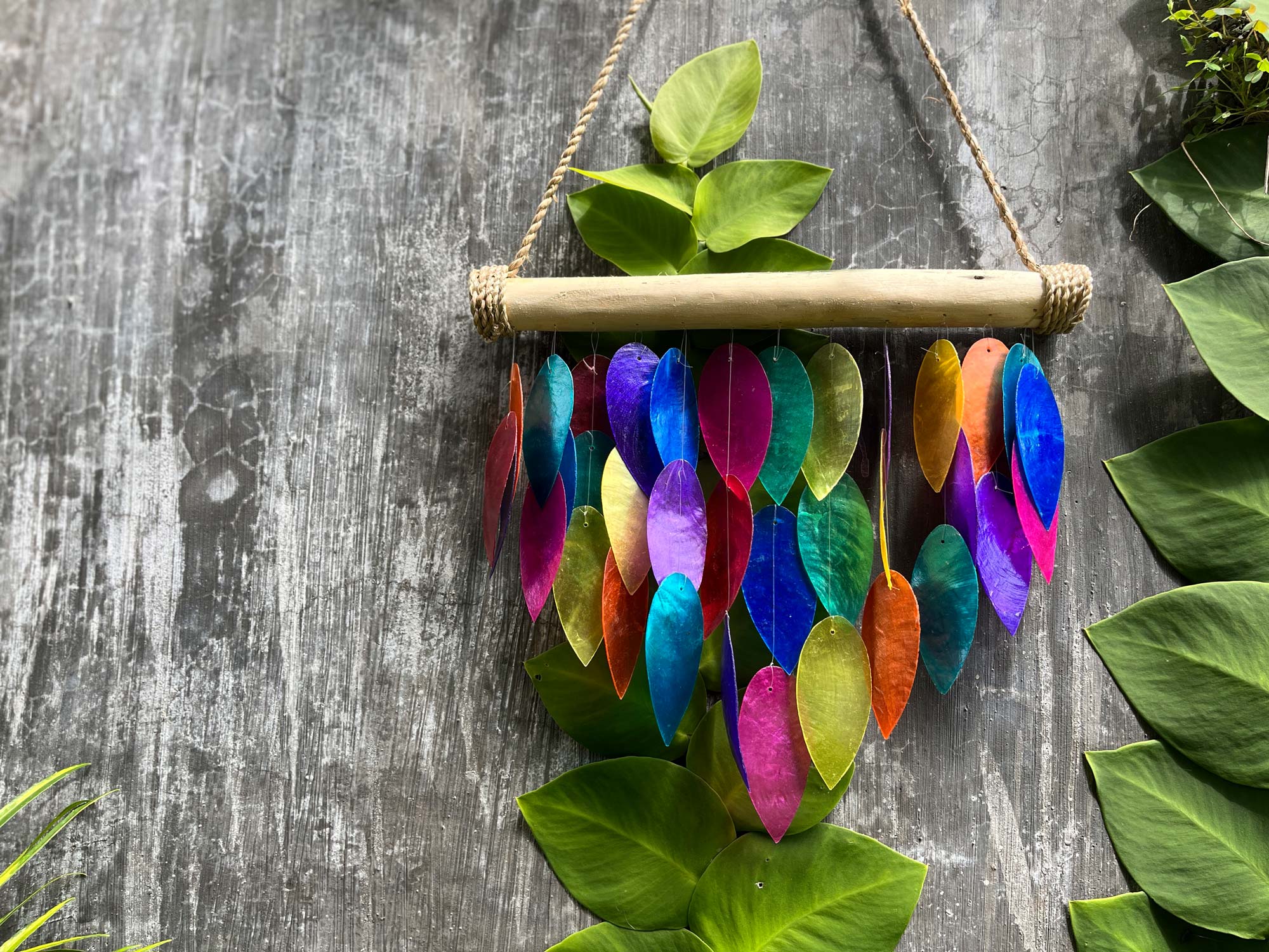 Muschel-Windspiel multicolor, B 30 cm, H 25 cm, L 4 cm