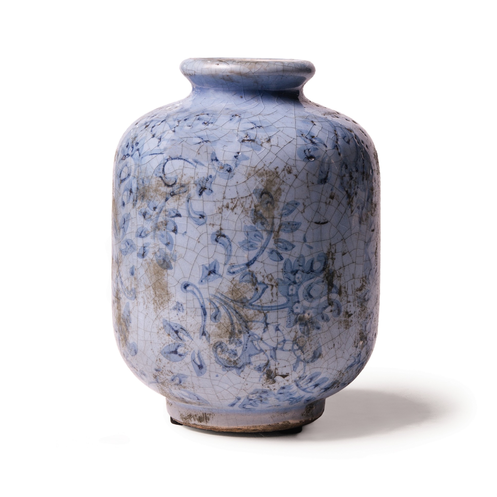 Keramikvase "Aurillac", blau, Ø 10 cm, H 15 cm