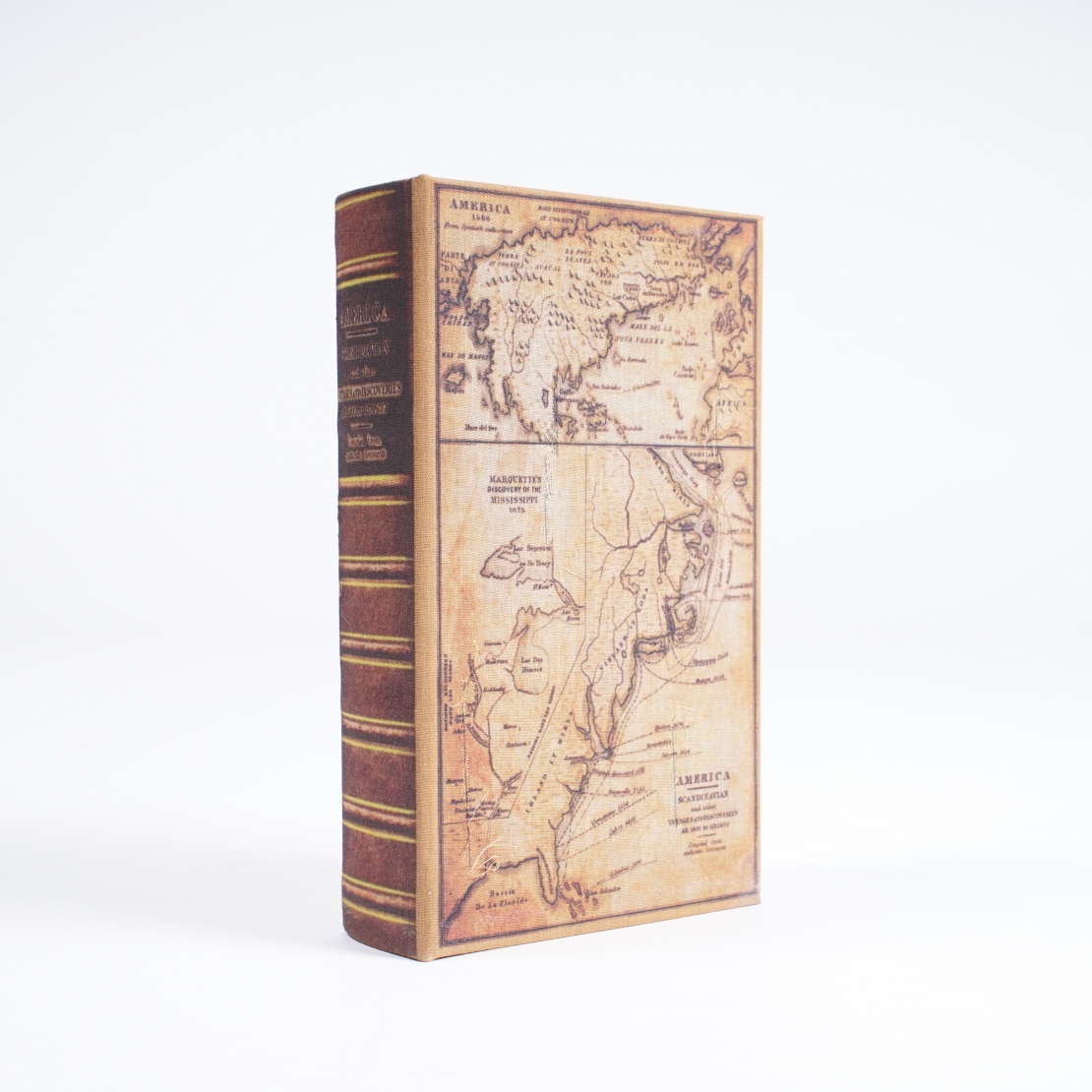 Buch-Tresor "Landkarte", L 5 cm, B 13 cm, H 21 cm