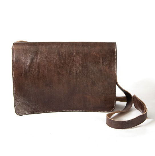 Messengertasche, dunkelbraun, B 52 cm, H 40 cm