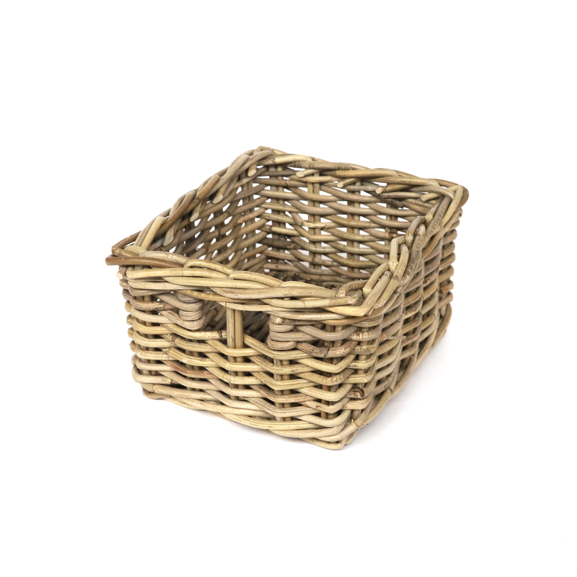 Rattankorb S, natur, B 19 cm, L 24 cm, H 12 cm