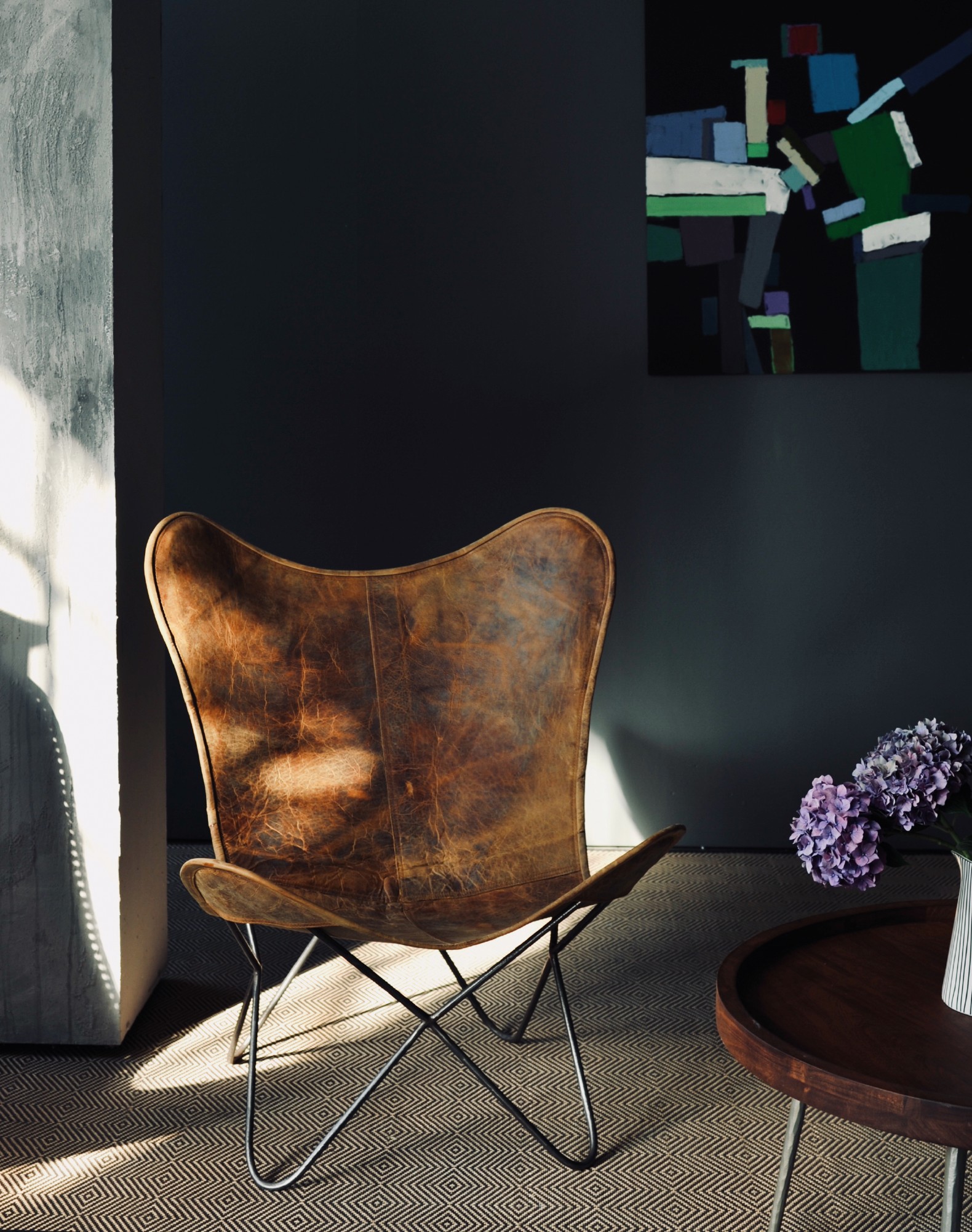 Lounger 'Riley', braun, T 68 cm, B 70 cm, H 93 cm
