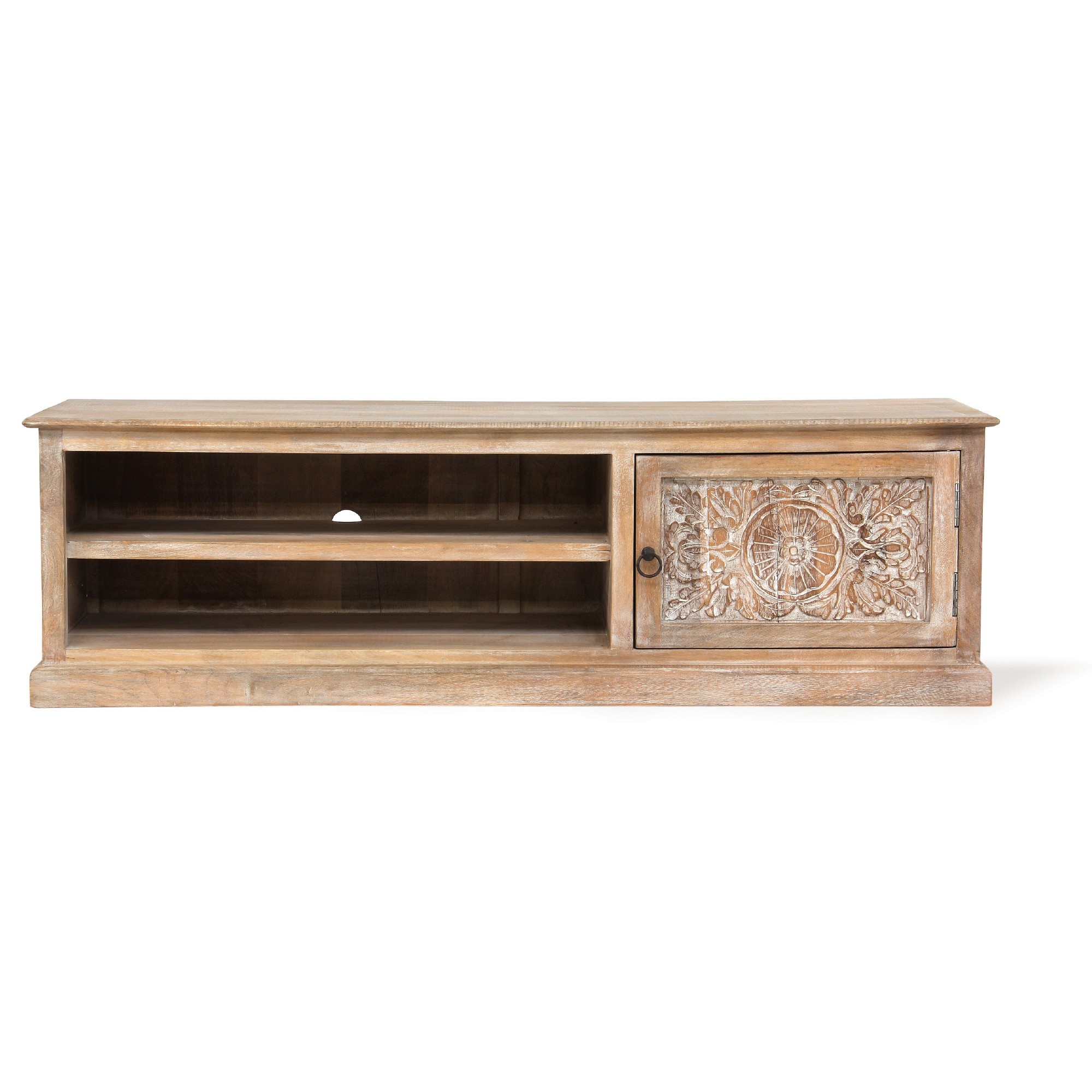 TV-Board 'Germois', natur, weiß gekälkt, B 150 cm, H 45 cm, T 40 cm