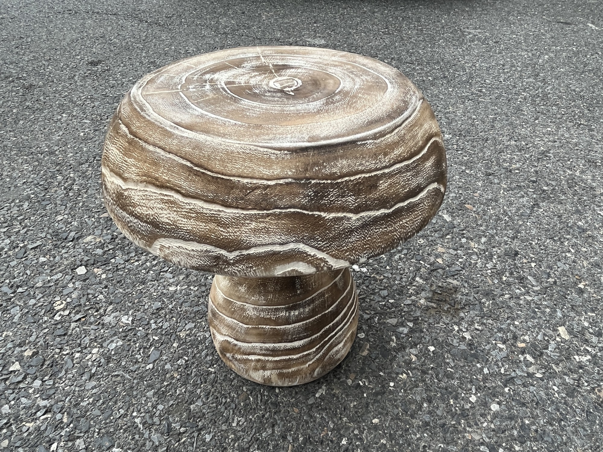 Holzpilz, aus Paulowniaholz, Ø 31 cm, H 33 cm