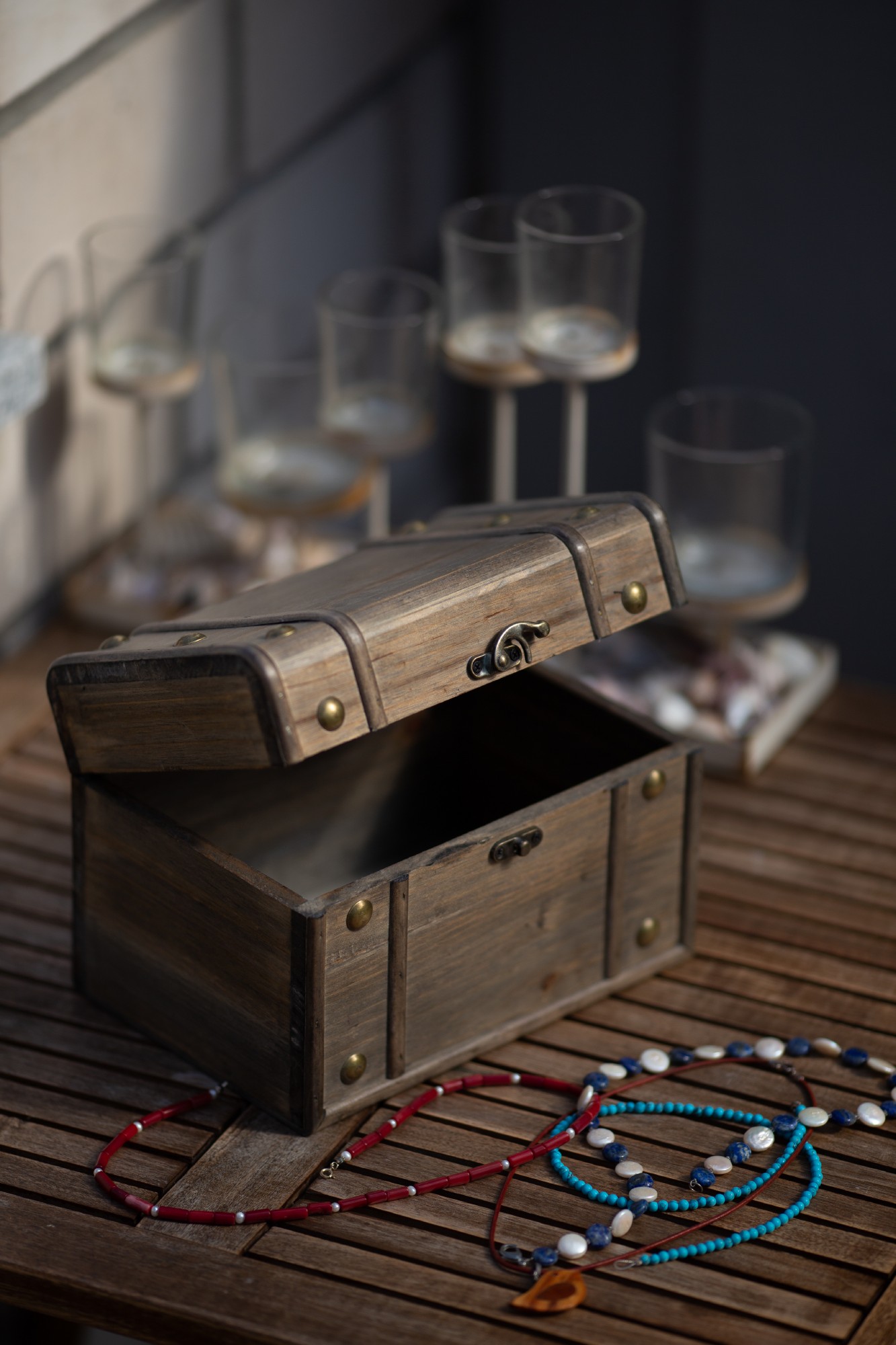 Kofferbox 'Lualeni' L, braun, B 22 cm, L 15 cm, H 15 cm