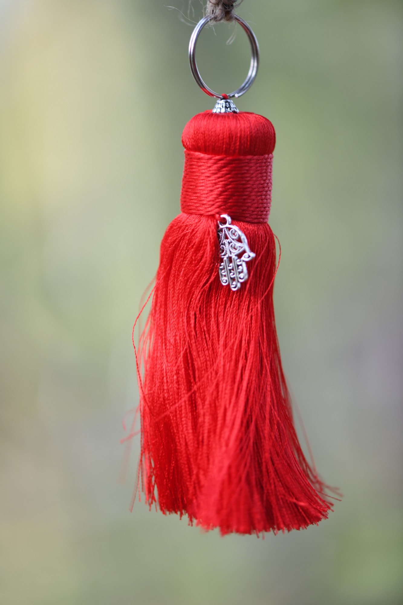 Troddel 'Fatima', rot, L 12 cm, Ø 2 cm