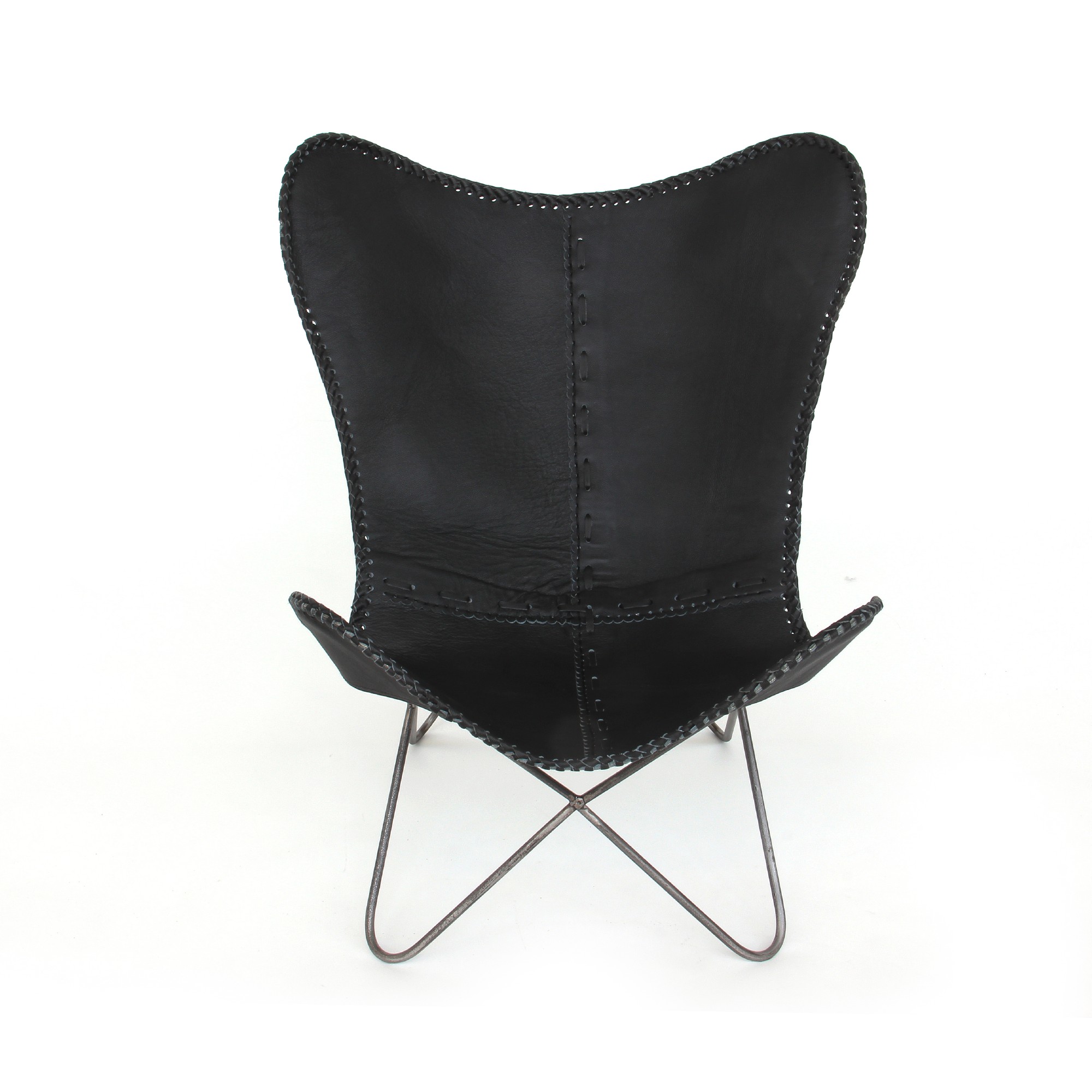 Lounger 'John', schwarz, vernickelt, T 72 cm, B 74 cm, H 94 cm
