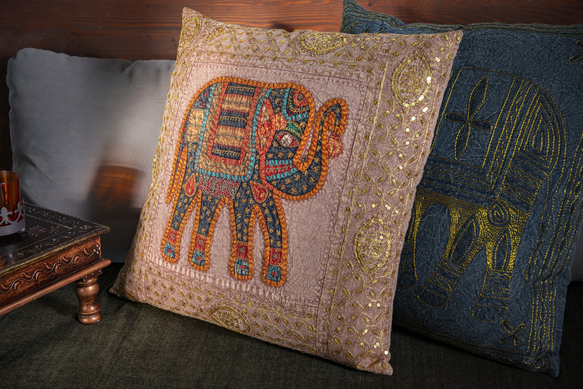 Kissenhülle 'Elefant', multicolor, L 60 cm, B 60 cm