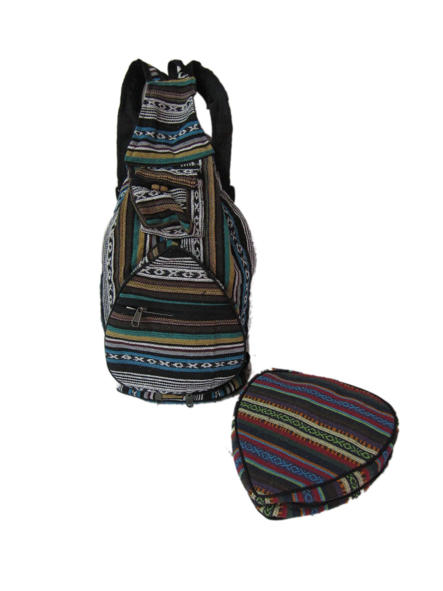 Rucksack faltbar, multicolor, H 42 cm, T 25 cm, B 25 cm