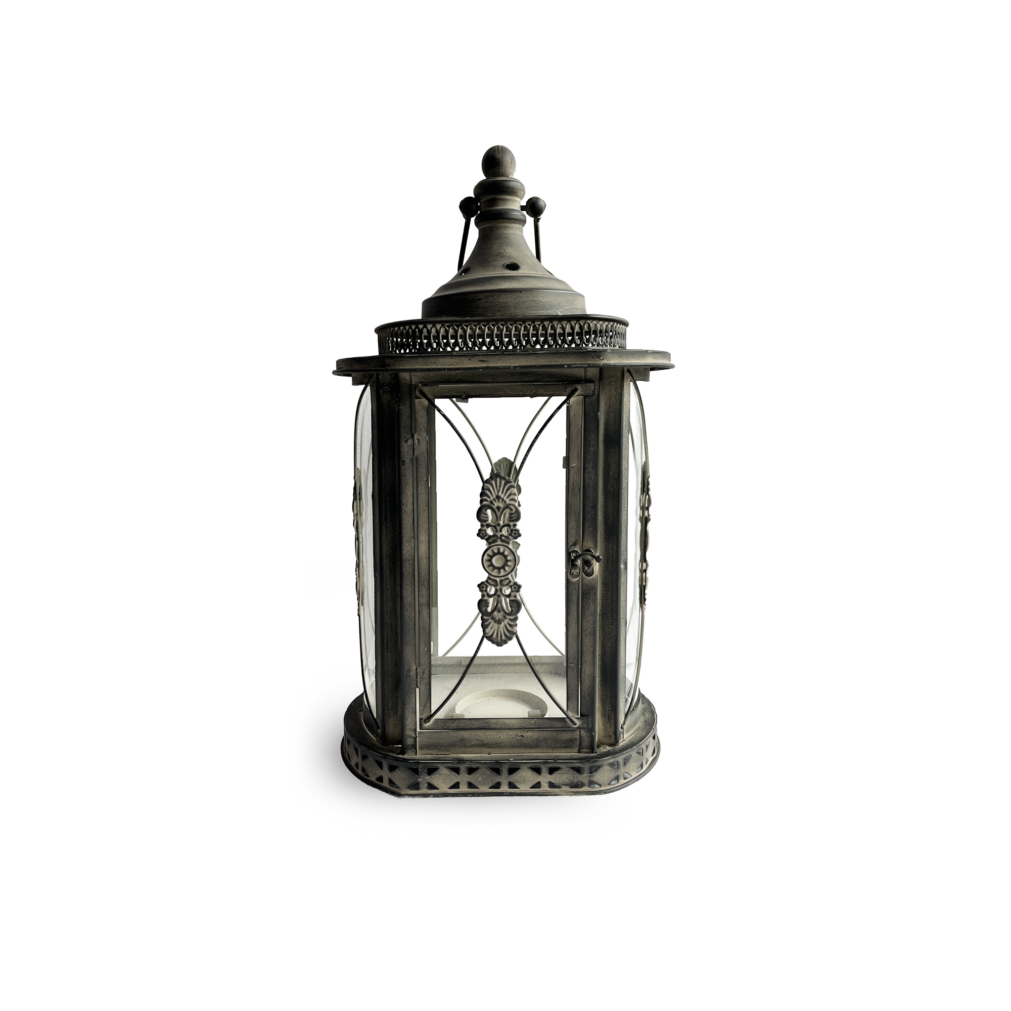 Laterne 'Victor', aus Metall und Glas, H 55 cm, B 30 cm, L 20 cm