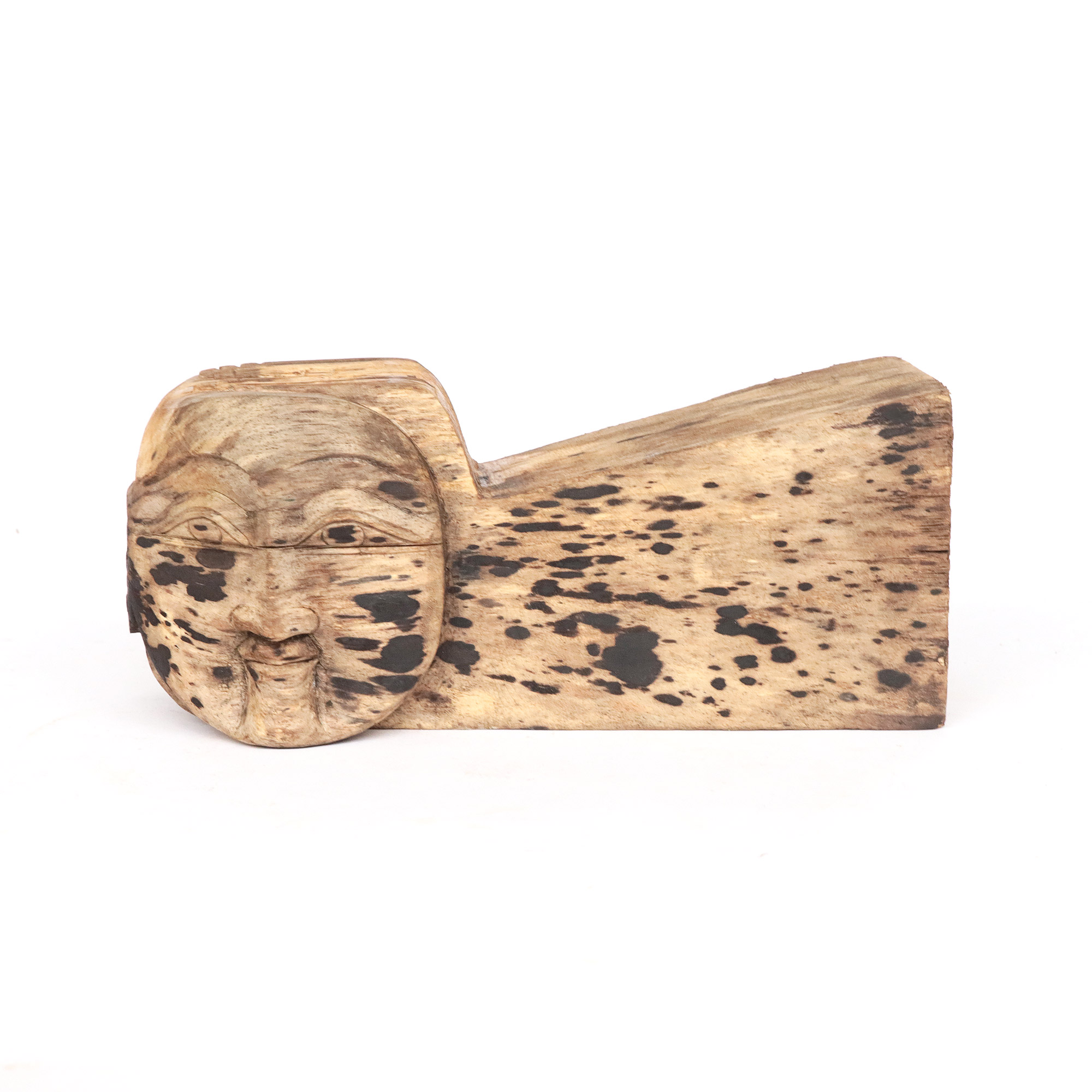 Buchstütze 'Hanzu' links, Massivholz, B 30 cm, H 14 cm, L 12 cm