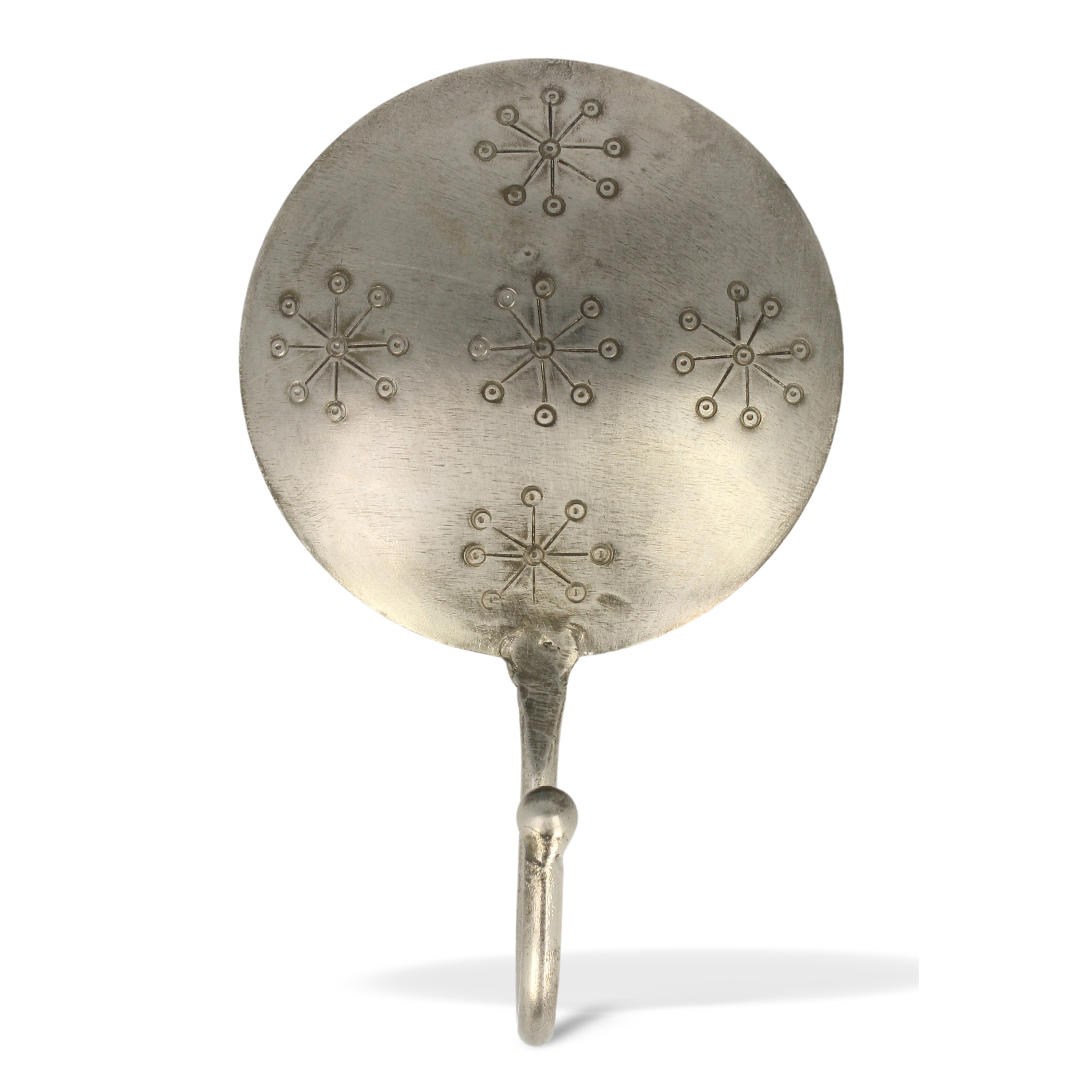 Wandhaken rund 'Modell A', silber, Ø 10 cm