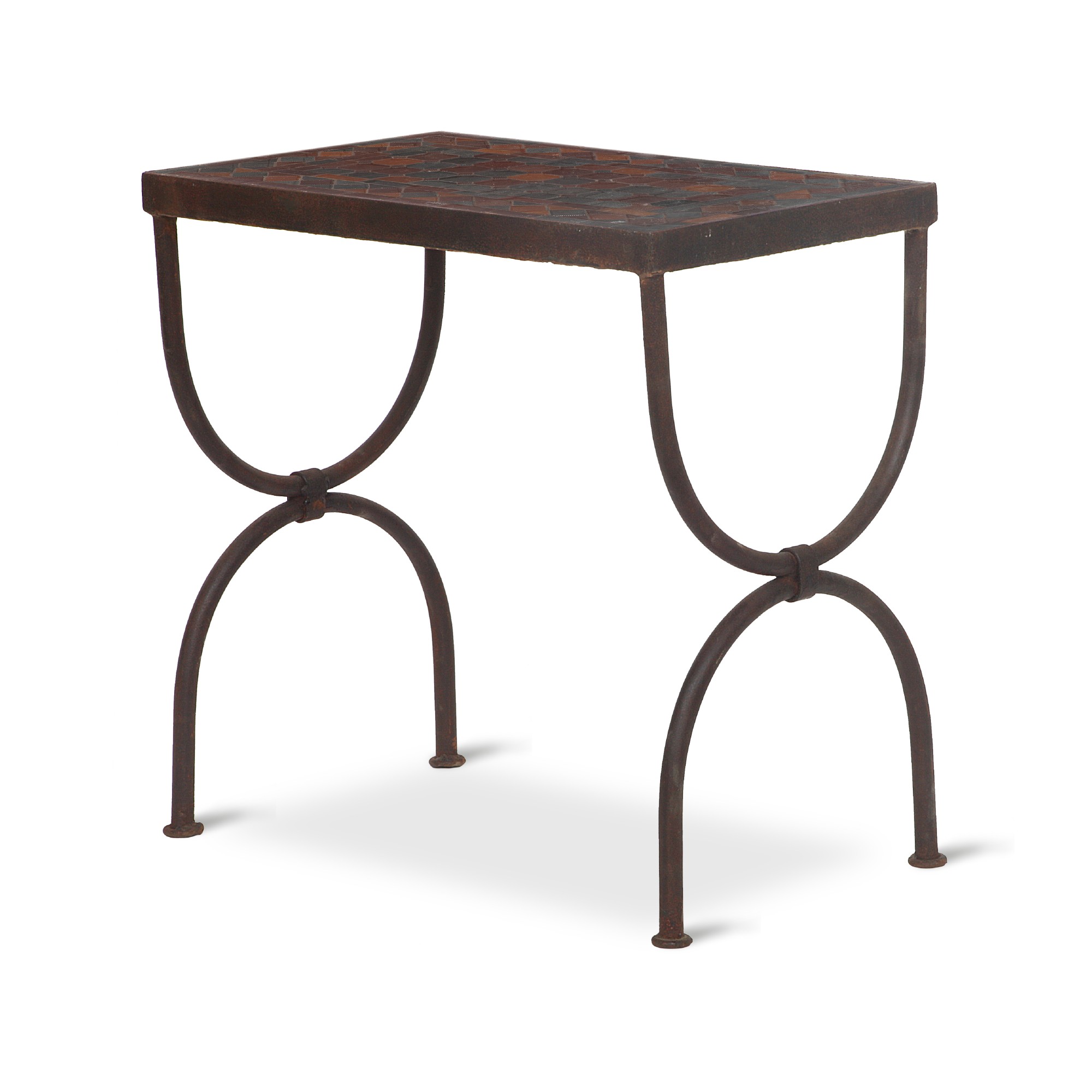 Mosaik-Beistelltisch L, braun, B 50 cm, T 30 cm, H 45 cm