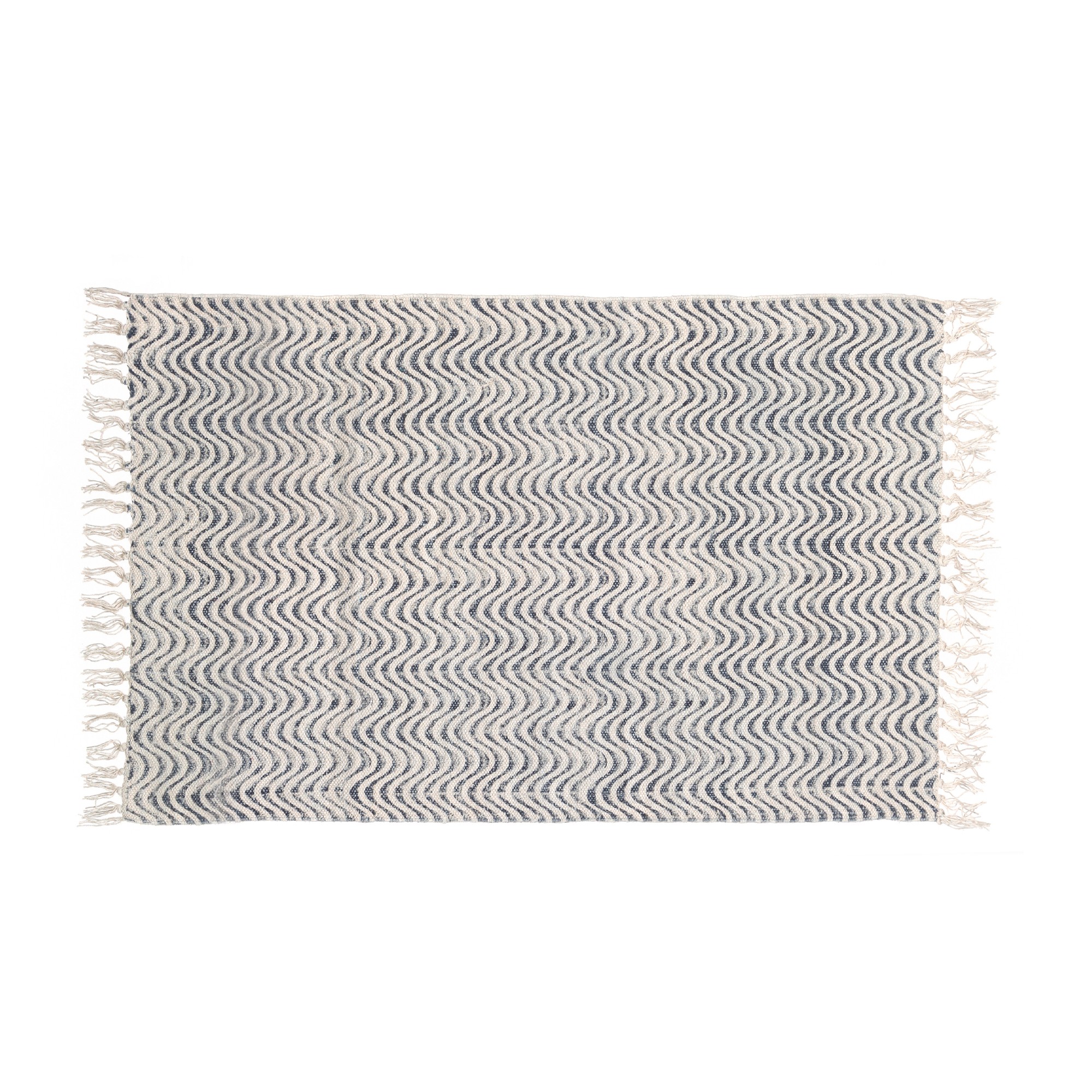 Mini-Rug 'Ambad', schwarz, weiß, T 60 cm, B 90 cm