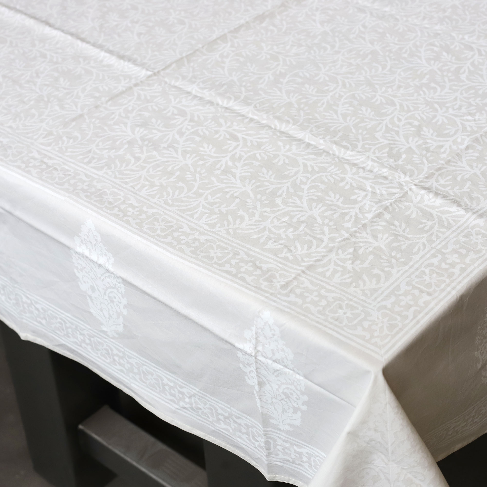 Tischdecke aus Baumwolle, weiß, B 220 cm, L 150 cm