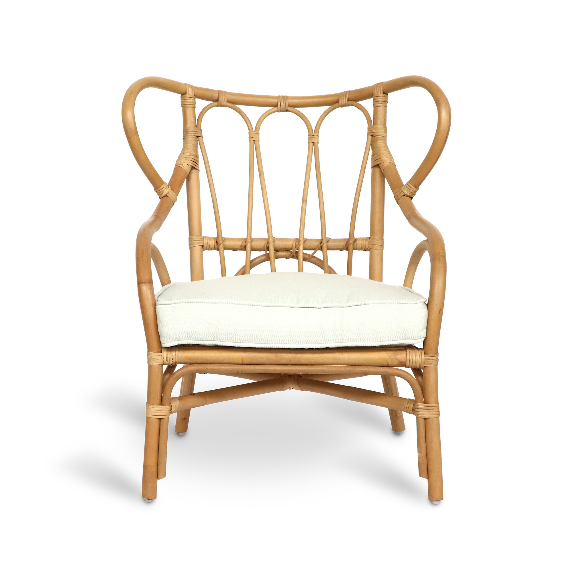 Rattan-Armsessel 'Marie', natur, B 68 cm, H 84 cm, L 68 cm