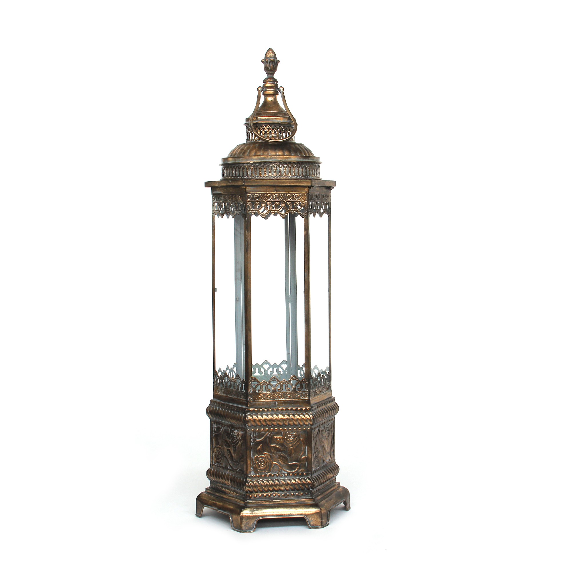Laterne 'Mindton' L, bronze, T 40 cm, B 44 cm, H 135 cm