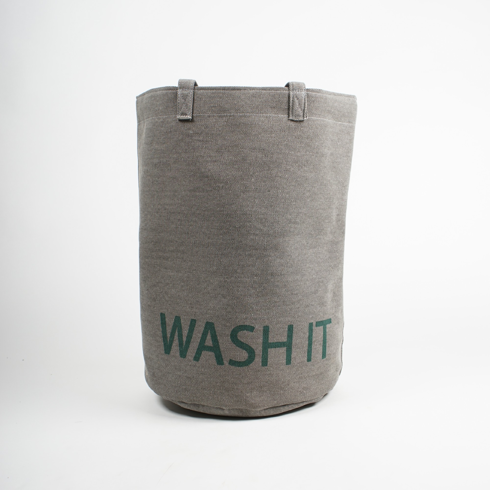 Wäschekorb 'Wash it', grau, Ø 52 cm, H 50 cm