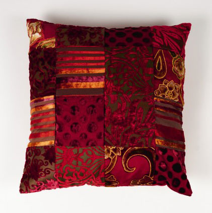 Kissenhülle 'Patch', rot, L 40 cm, B 40 cm