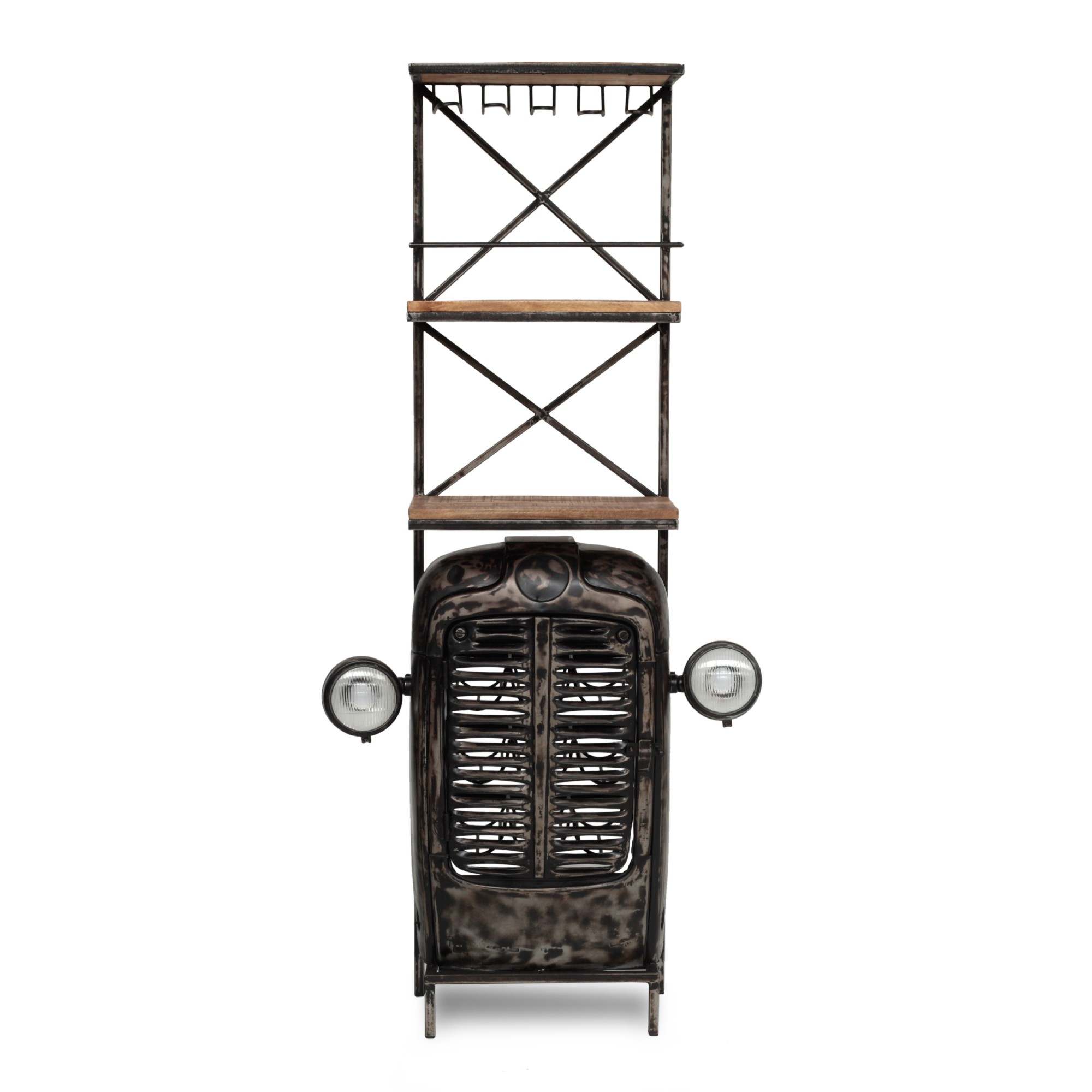 Traktor-Bar, vintage unlackiert, T 38 cm, B 85 cm, H 180 cm