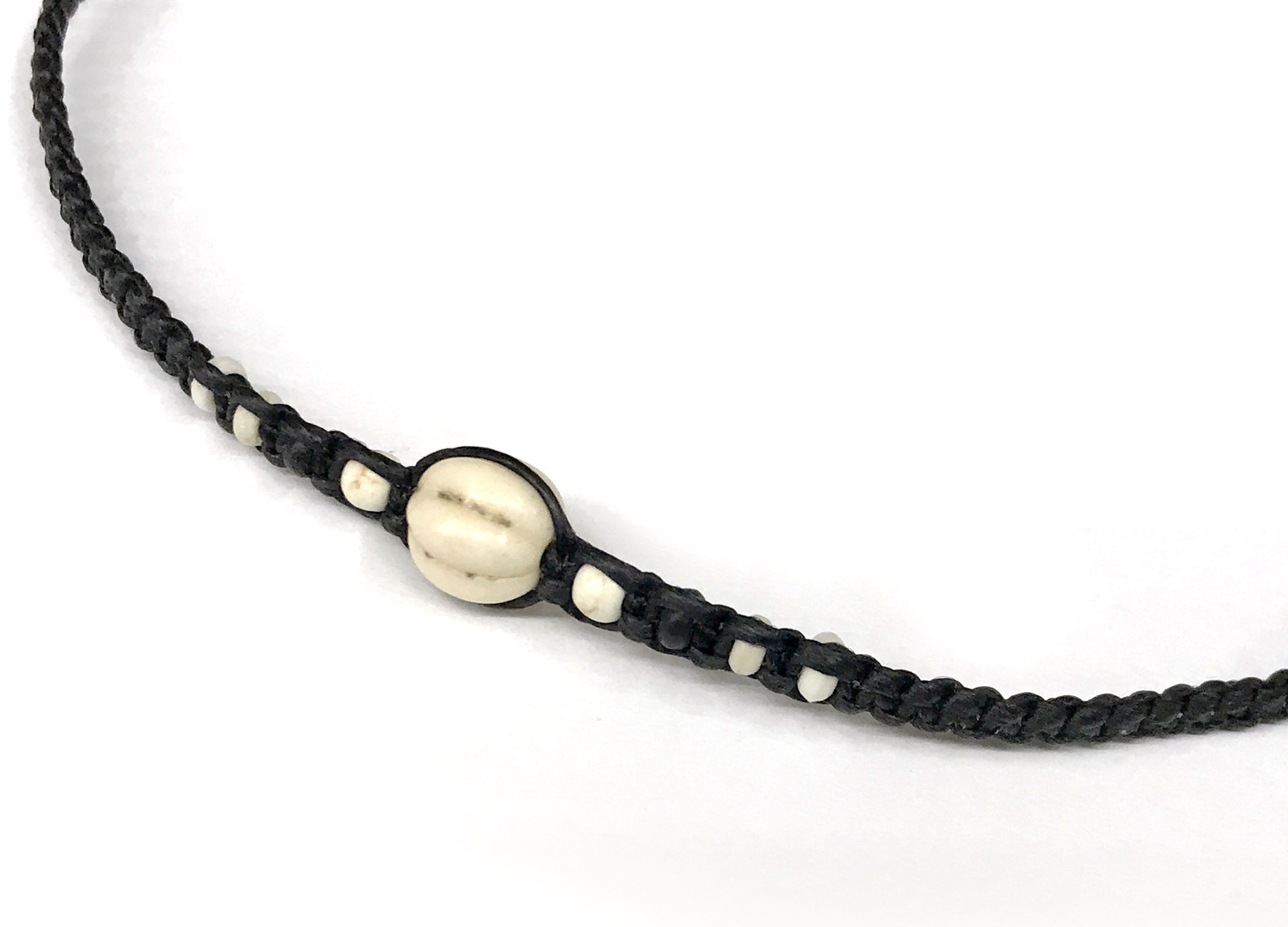 Armband 'Pumpkin', schwarz, weiß, L 18 cm