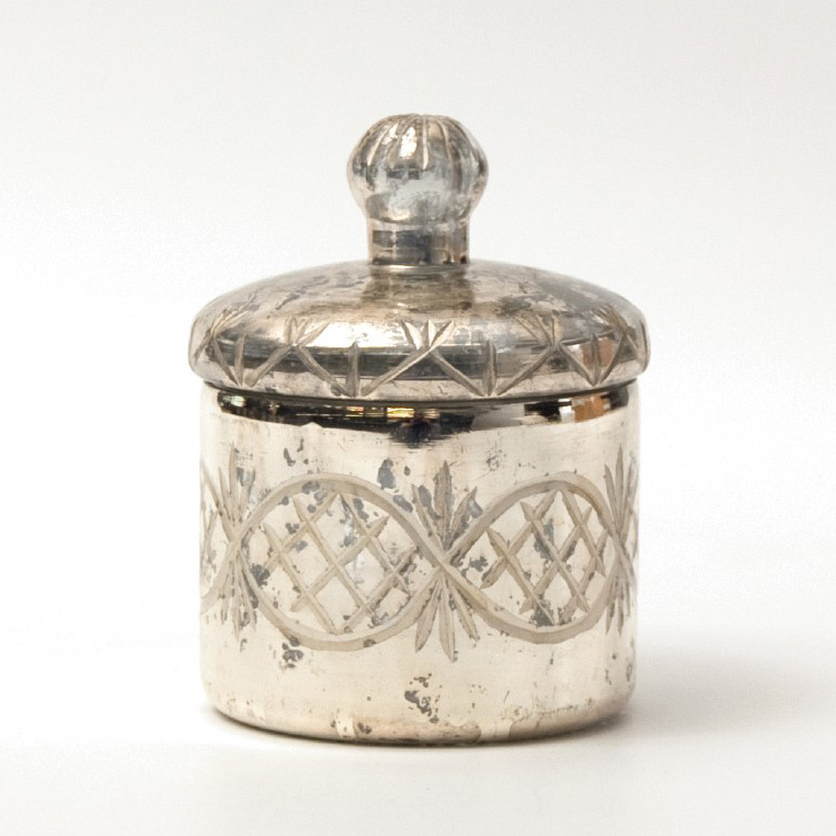 Aufbewahrungsglas "Lier", silber, H 13 cm, Ø 8 cm
