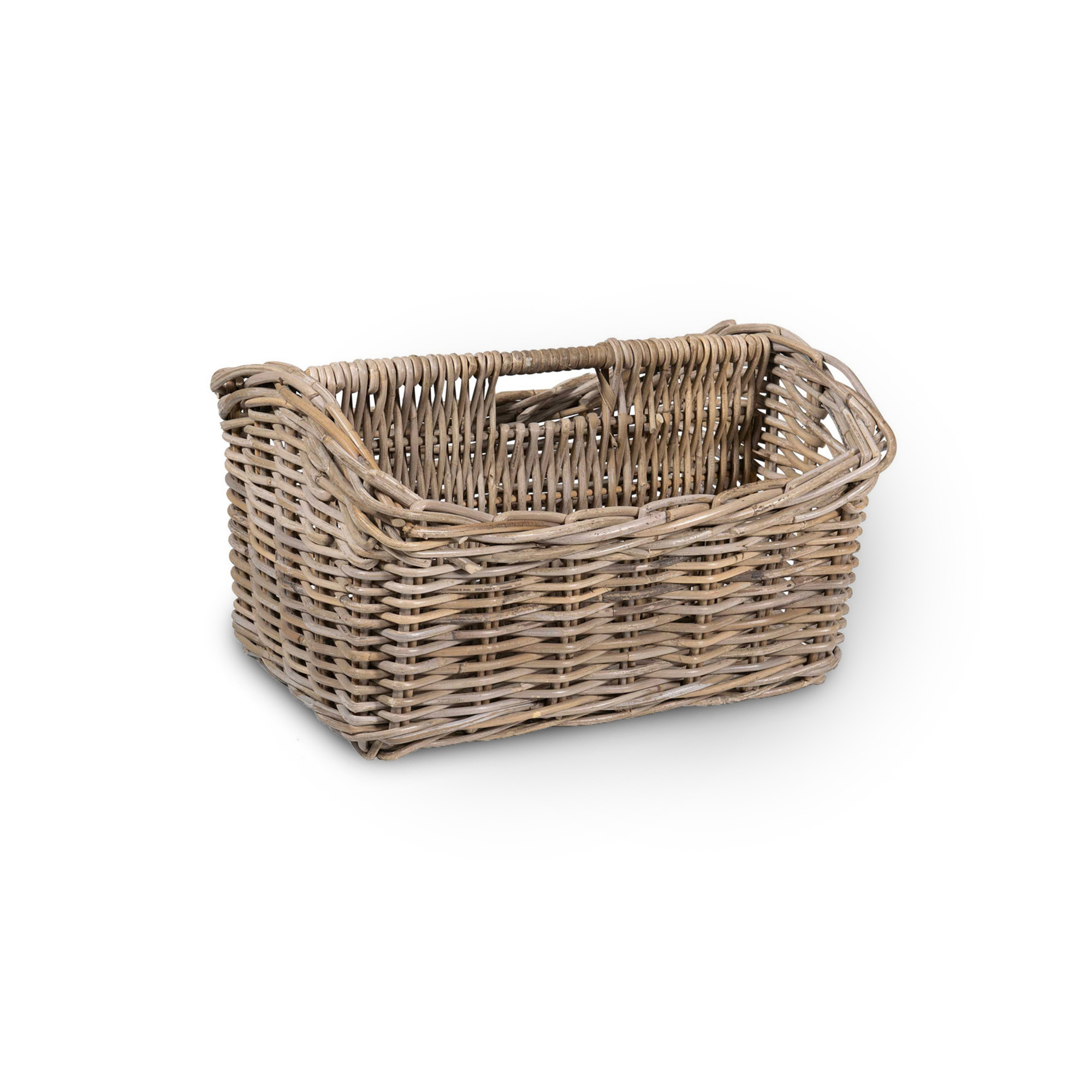 Magazinhalter aus Rattan, natur, B 47 cm, H 28 cm, L 35 cm