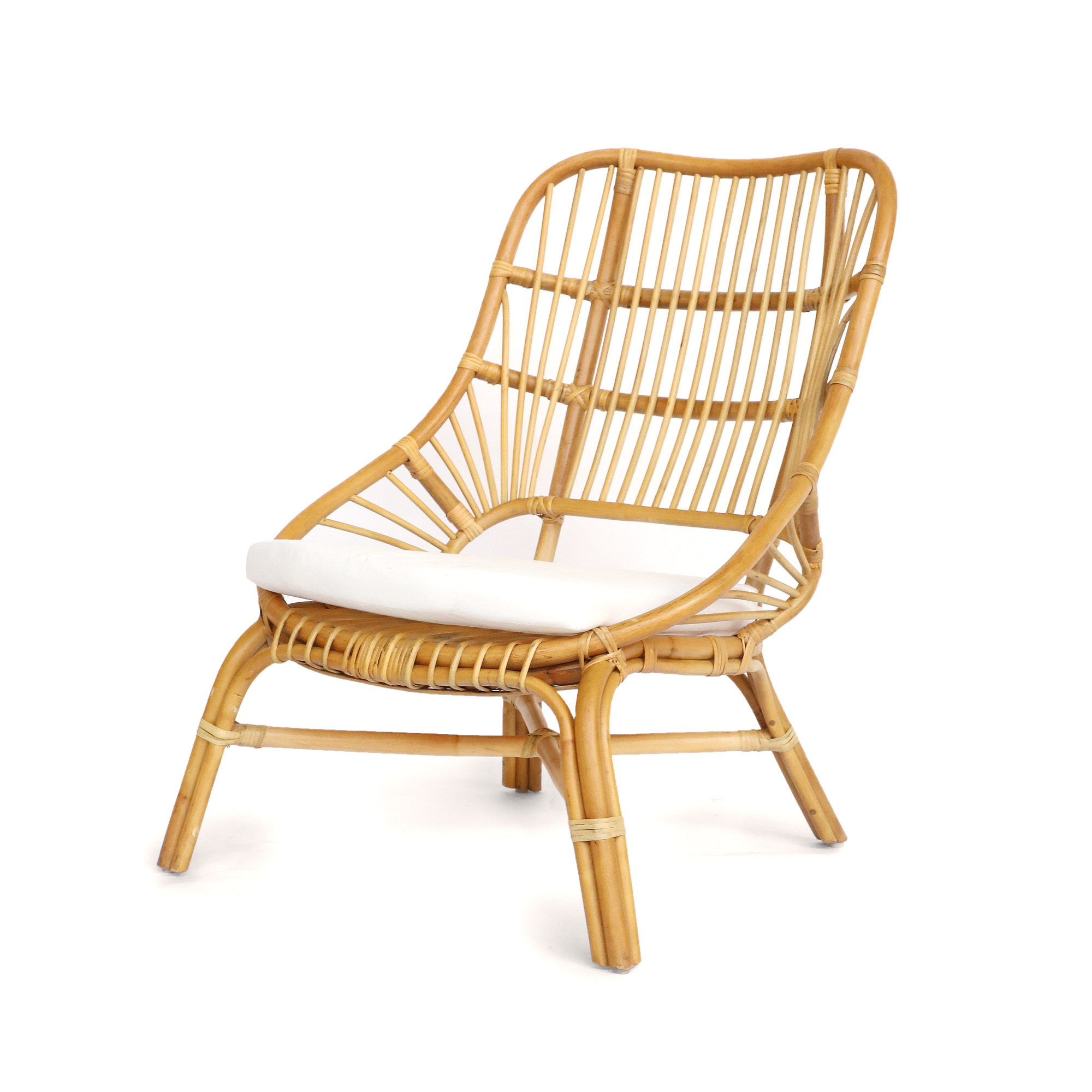 Lounger 'Bennet' aus Rattan, natur, B 68 cm, H 91 cm, L 76 cm