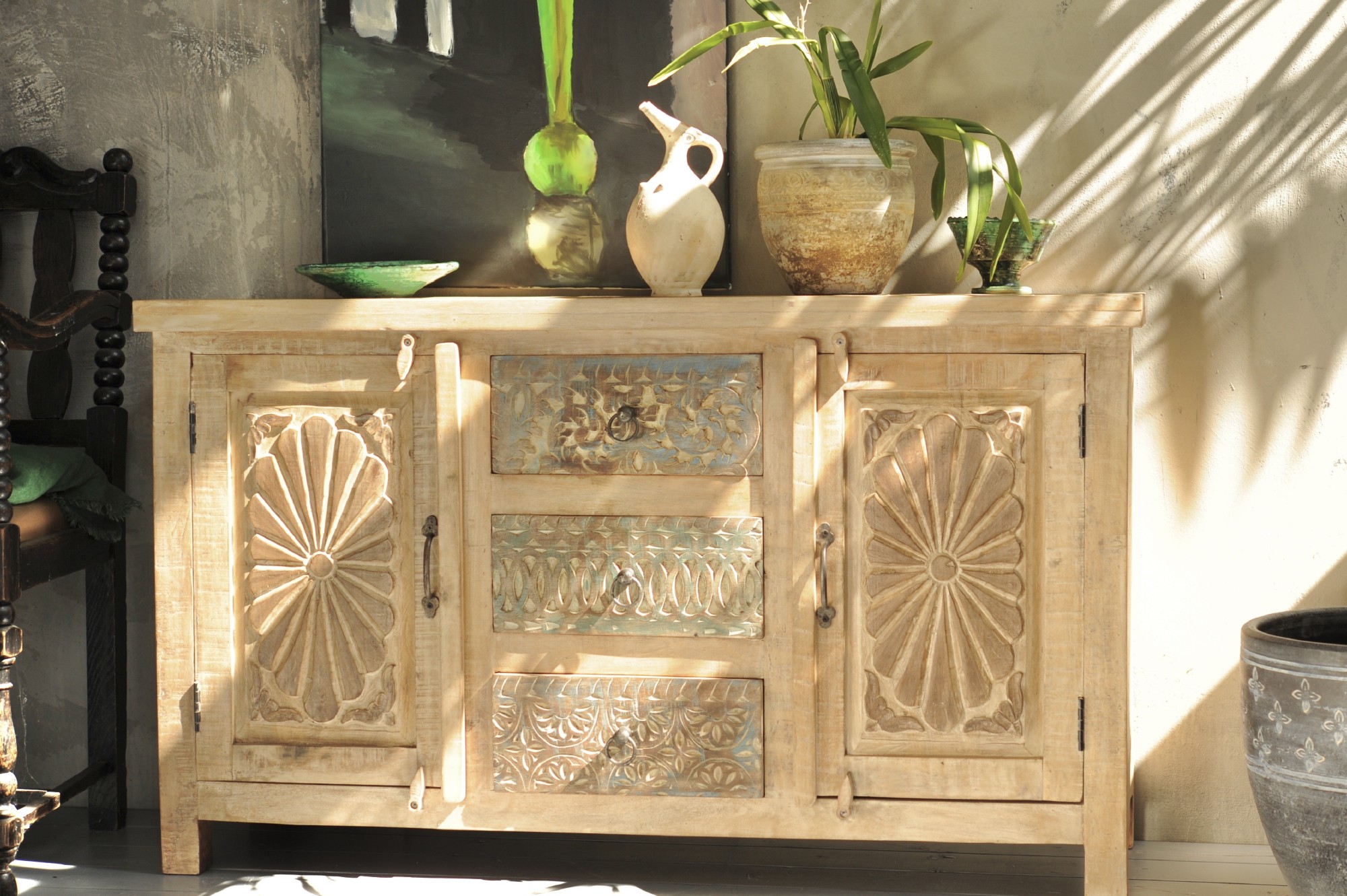 Sideboard 'Lumina', natur, B 130 cm, H 76 cm, T 40 cm