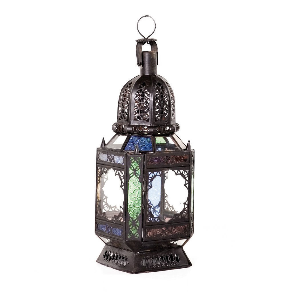 Laterne 'Carre', multicolor, L 14 cm, B 14 cm, H 45 cm