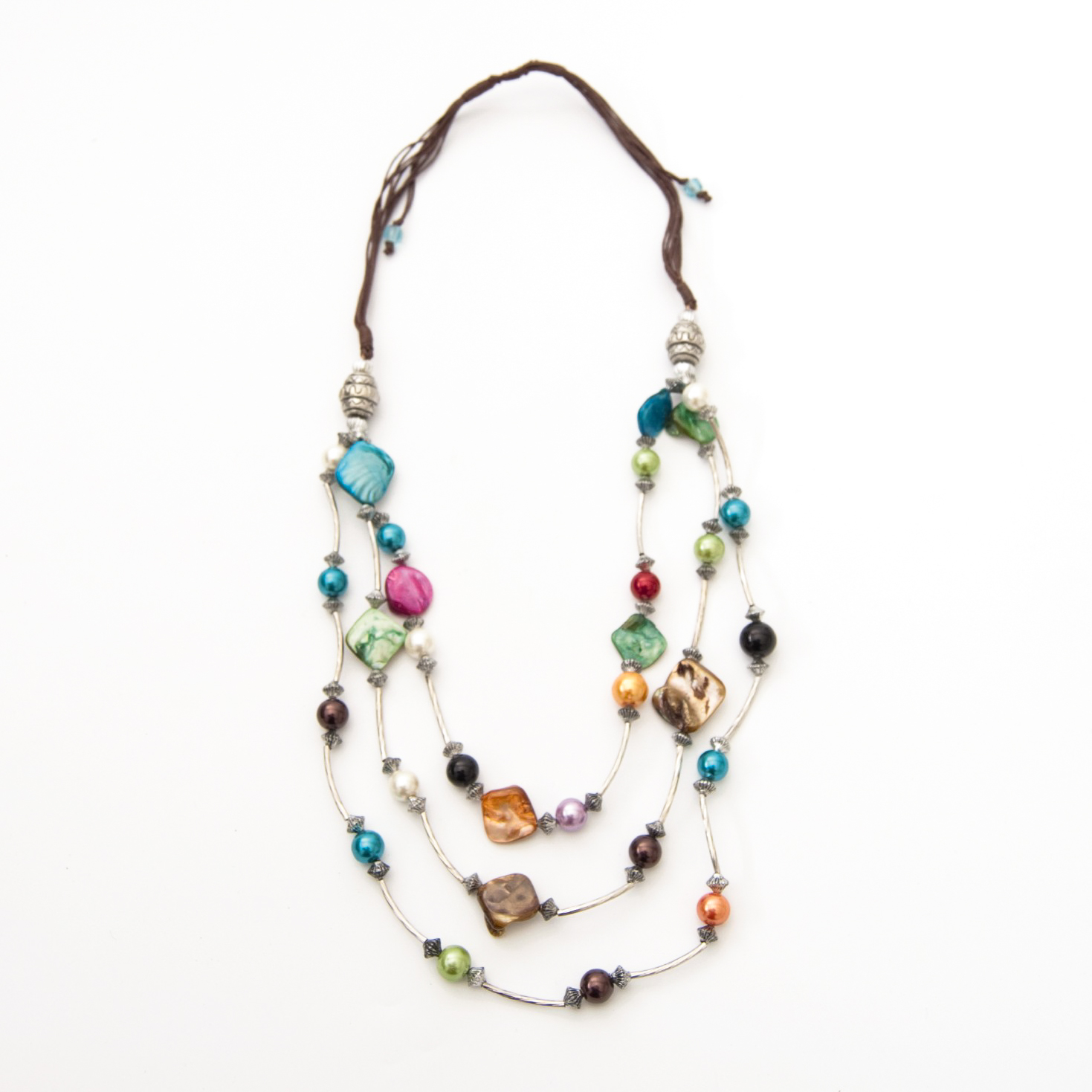 Halskette 'Pastel-Pearls', multicolor