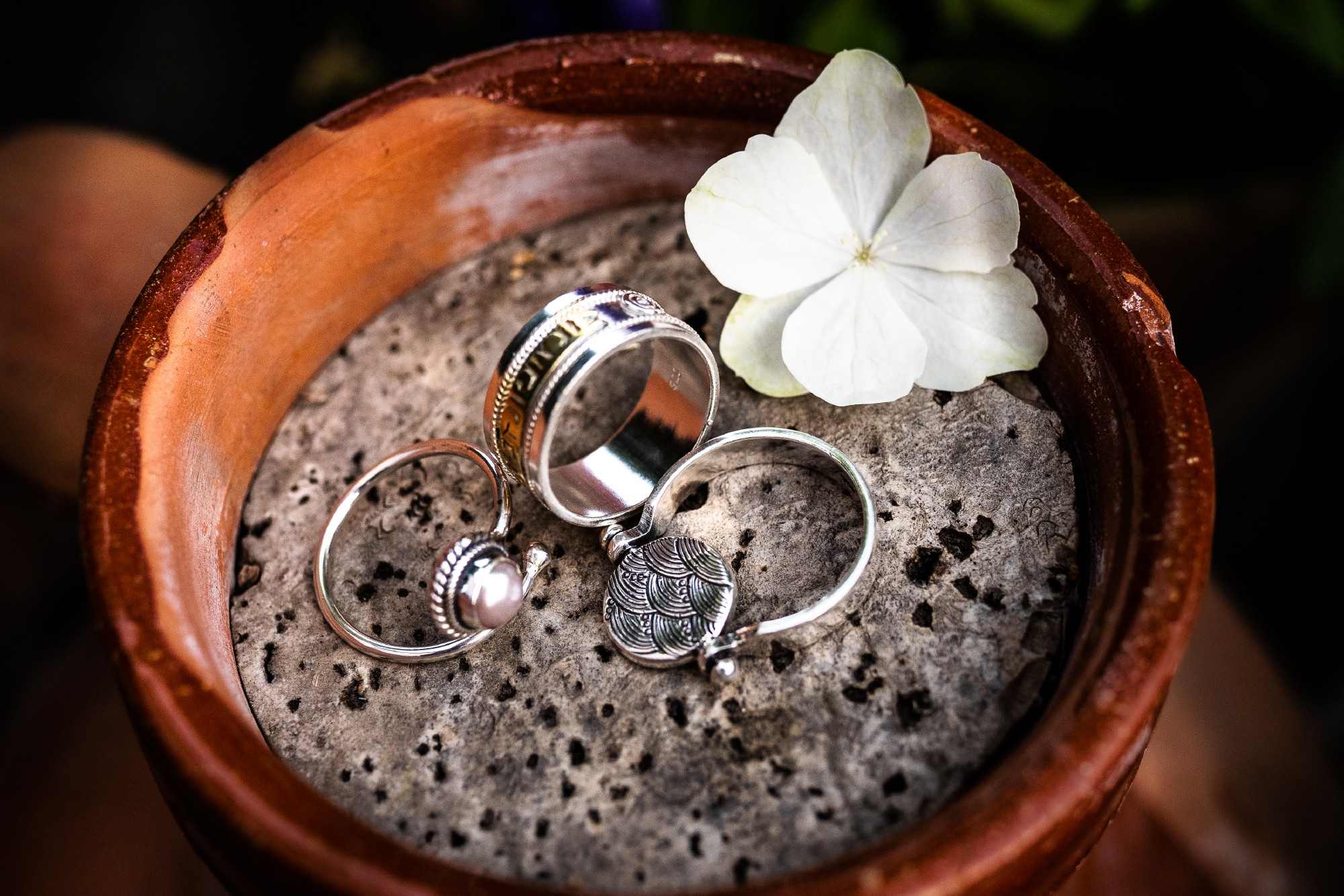 Ring mit Perle, 925-er Sterlingsilber