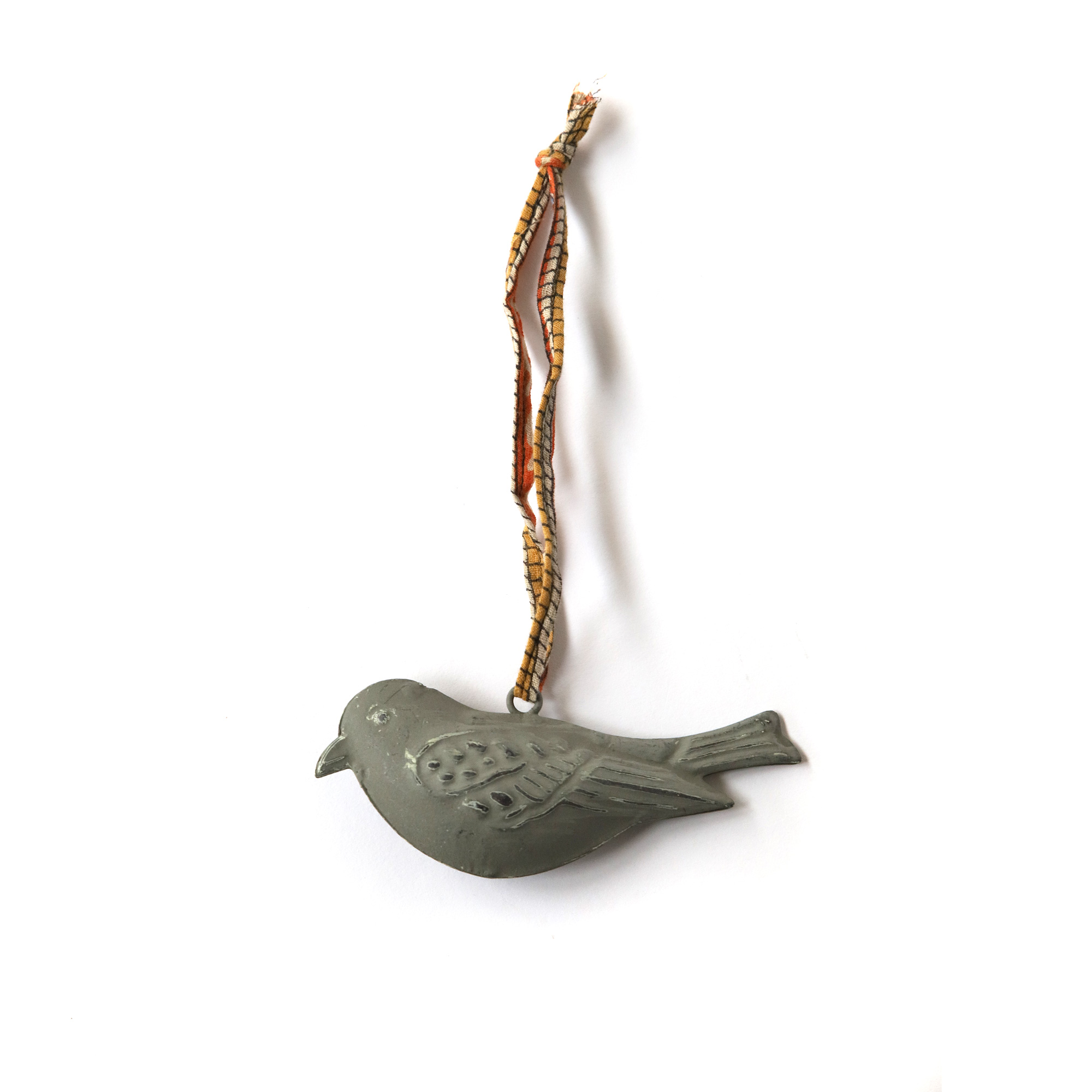 Anhänger 'Vogel' aus Eisen, grau, B 11 cm, H 5 cm, L 2 cm
